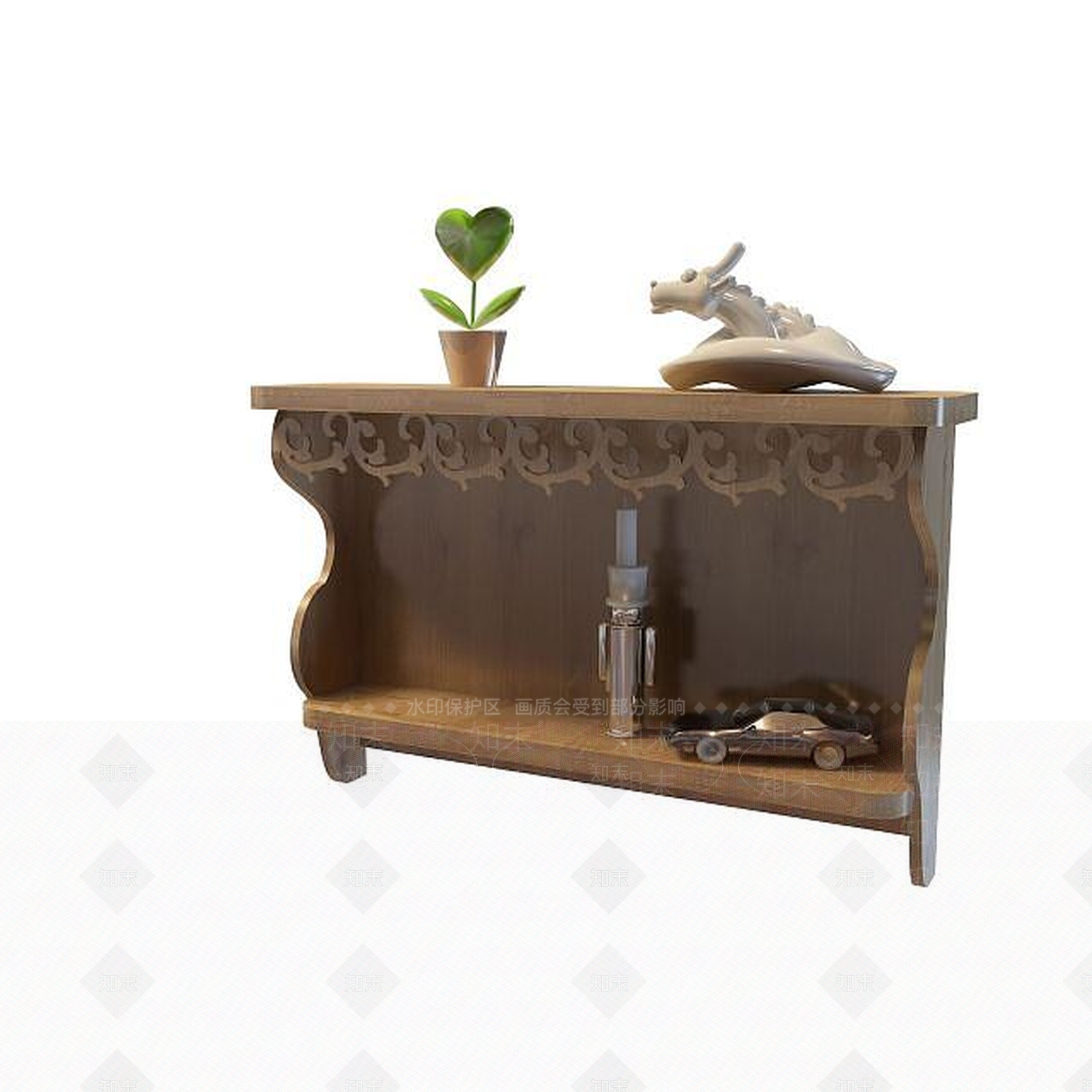 现代雕花边几3D模型下载【ID:1195462682】
