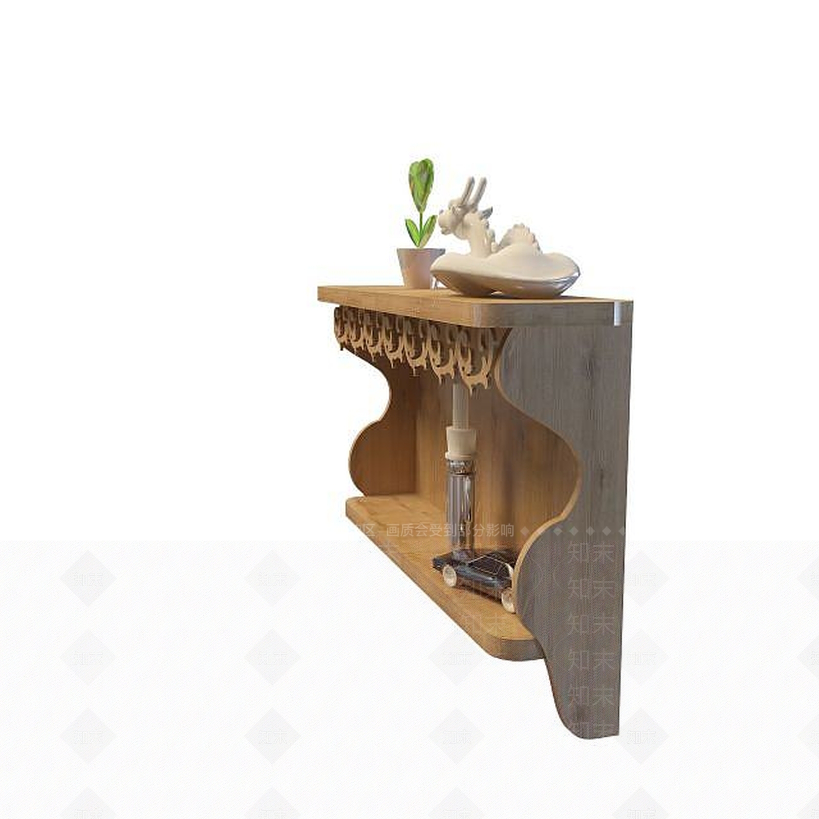现代雕花边几3D模型下载【ID:1195462682】