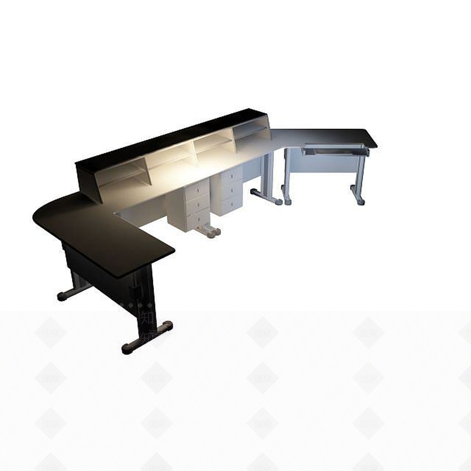 现代高档办公桌3D模型下载【ID:1195462668】