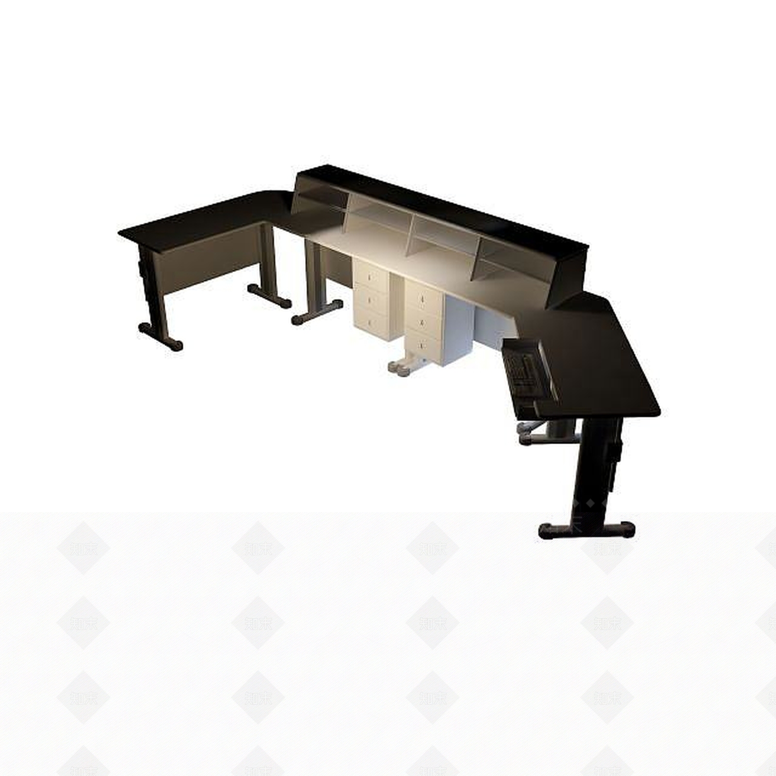 现代高档办公桌3D模型下载【ID:1195462668】