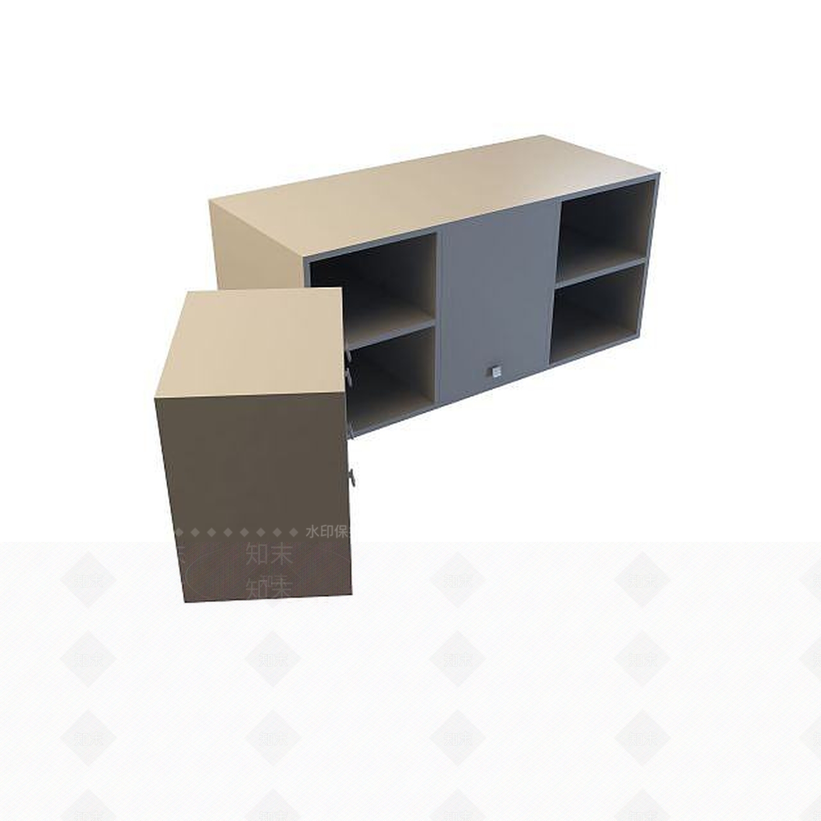 现代简约办公室柜3D模型下载【ID:1195462756】