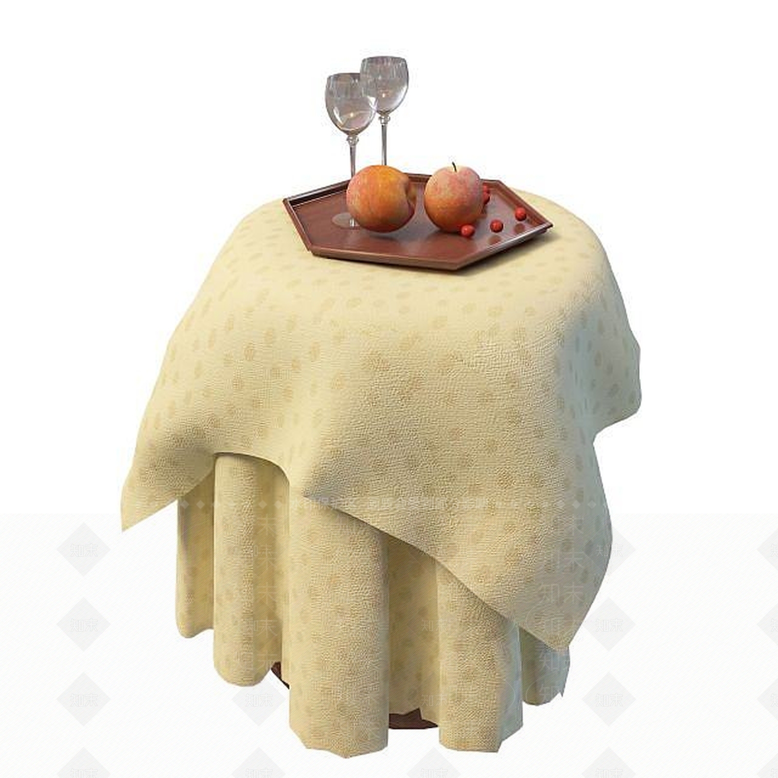 现代圆桌3D模型下载【ID:1195462728】