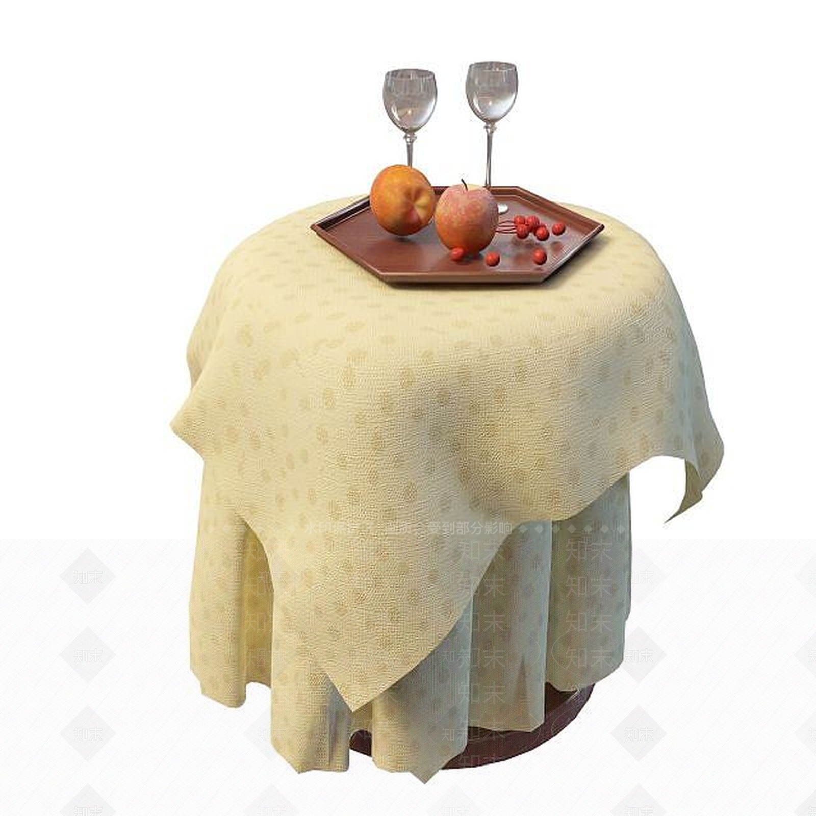 现代圆桌3D模型下载【ID:1195462728】