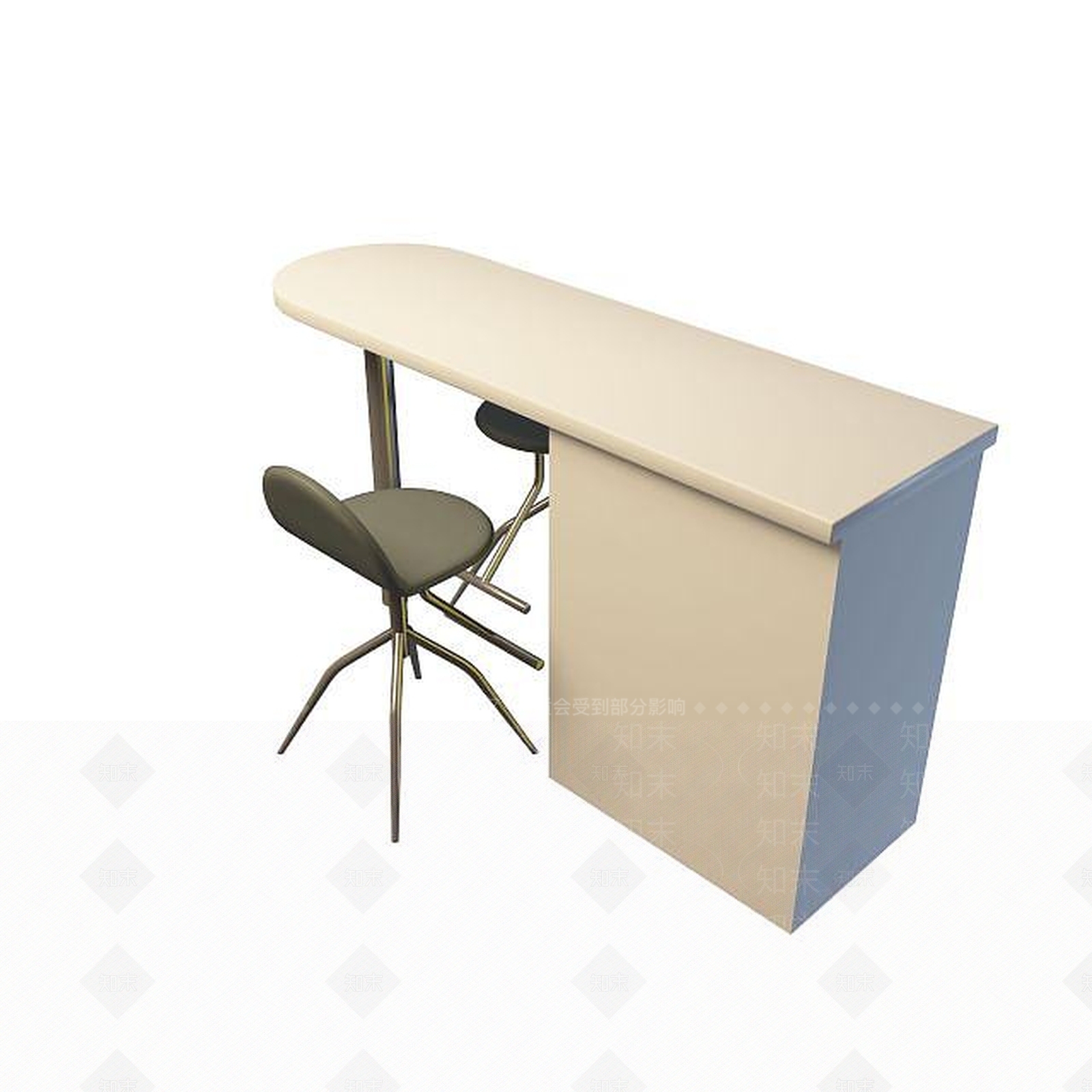 现代双人餐桌3D模型下载【ID:1195463622】