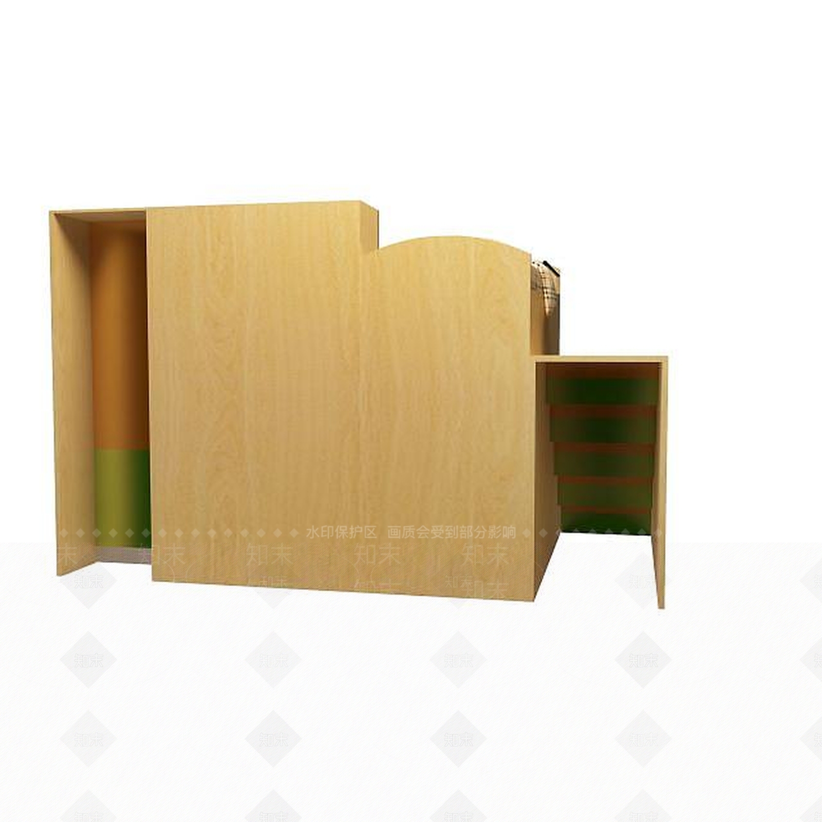 现代学生床3D模型下载【ID:1195463721】