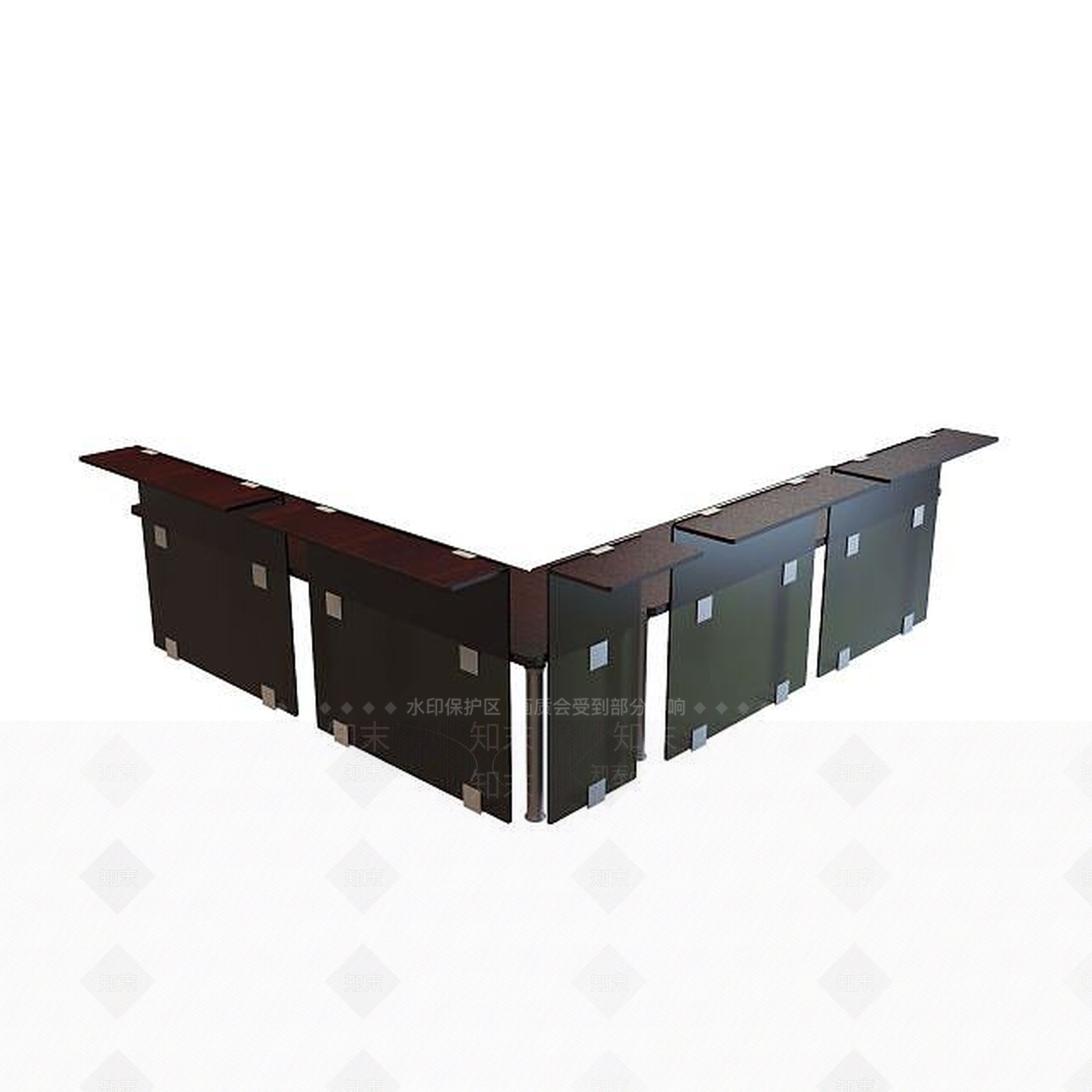 现代接待台3D模型下载【ID:1195463943】