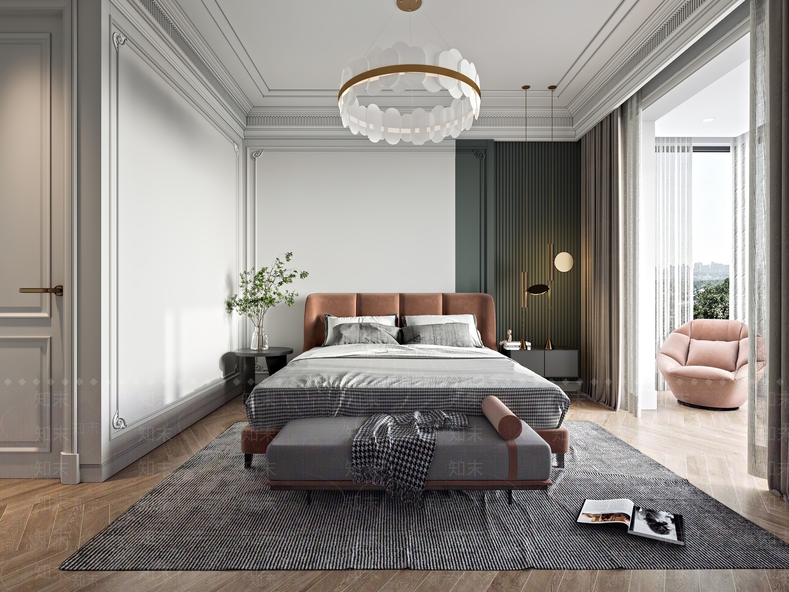 欧式古典欧式卧室3D模型下载【ID:1195464061】