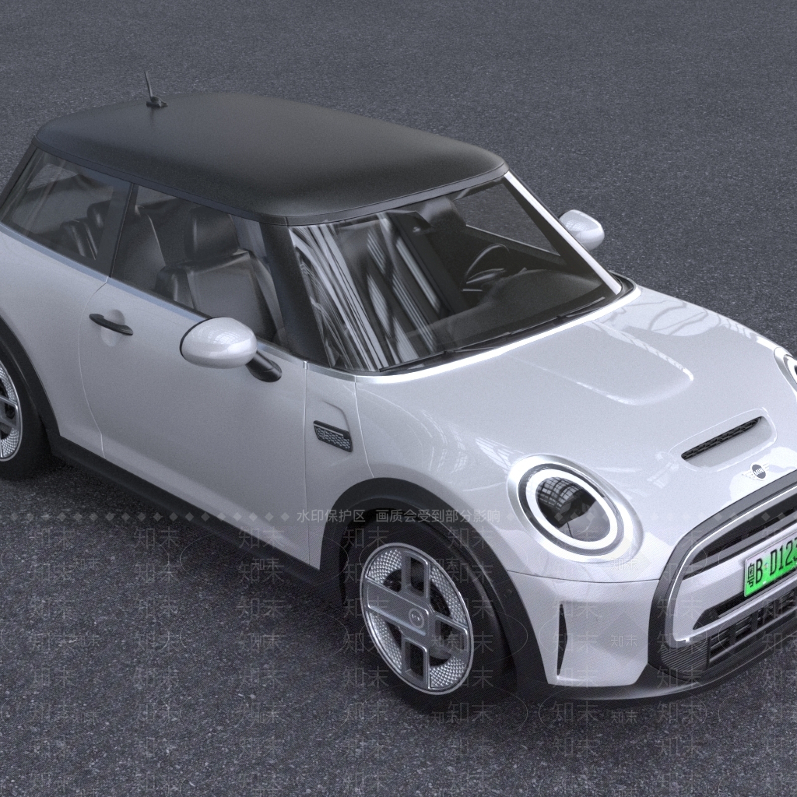现代2023款迷你Cooper汽车3D模型下载【ID:1195464123】