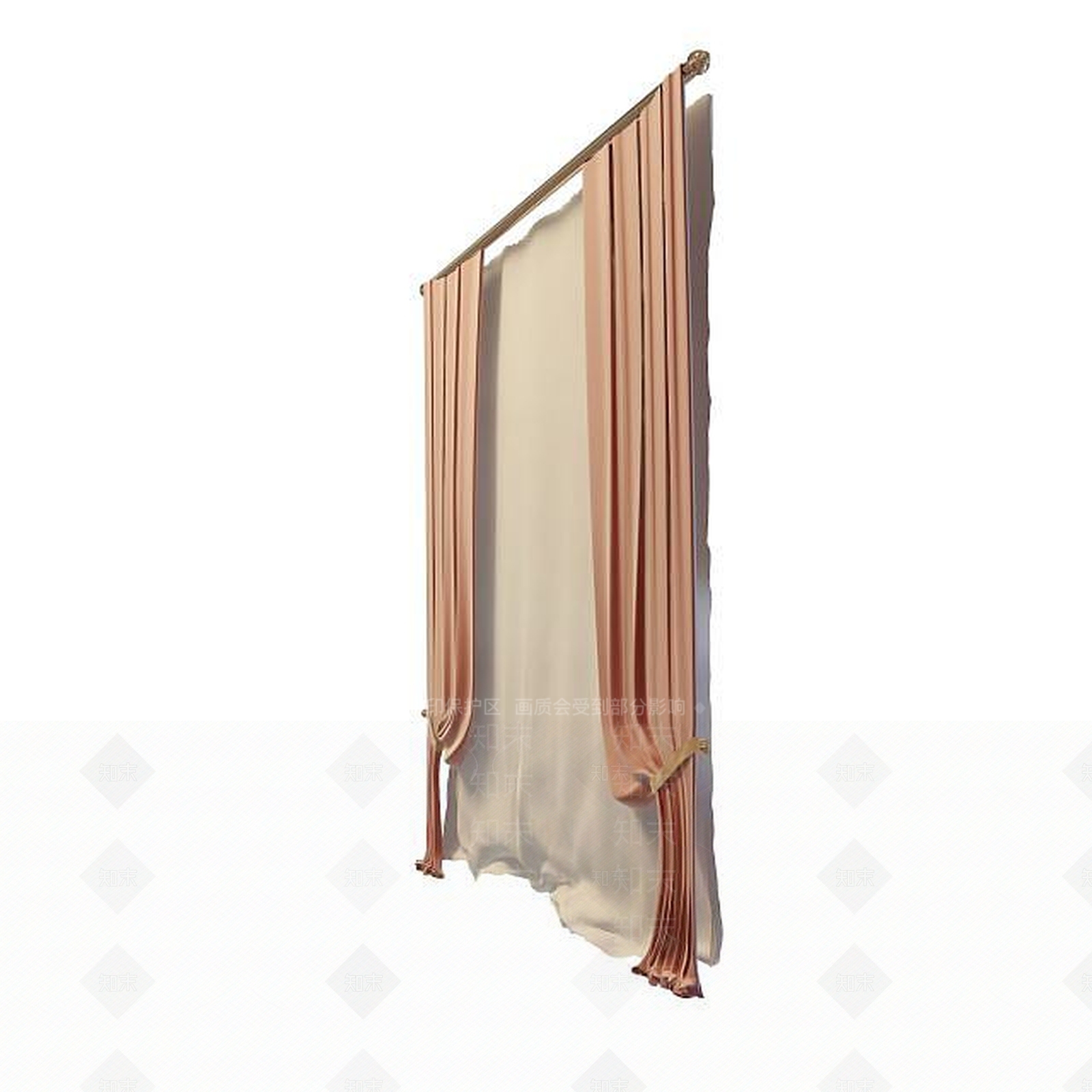 现代礼堂窗帘3D模型下载【ID:1195464316】