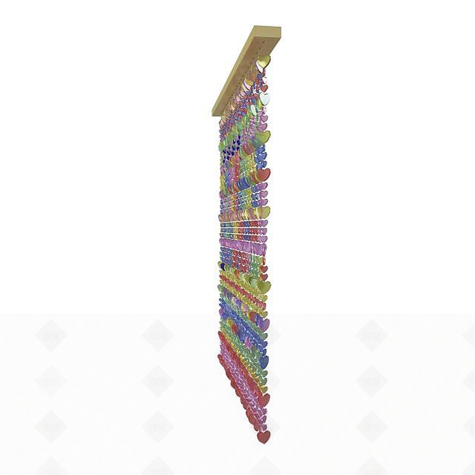 现代心形珠帘3D模型下载【ID:1195464538】