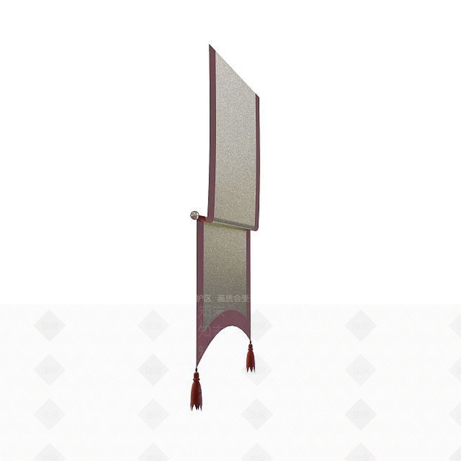 现代中国风窗帘3D模型下载【ID:1195464993】