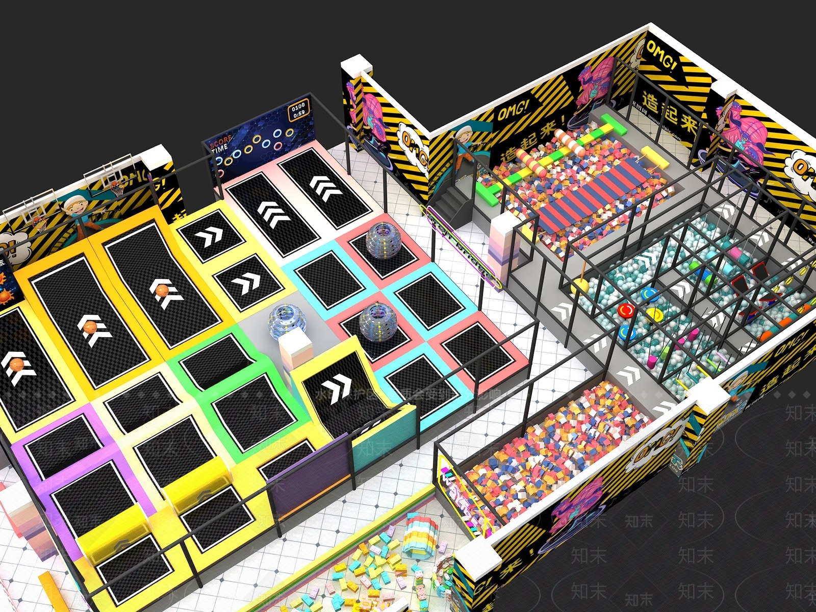 现代儿童乐园3D模型下载【ID:1195466096】