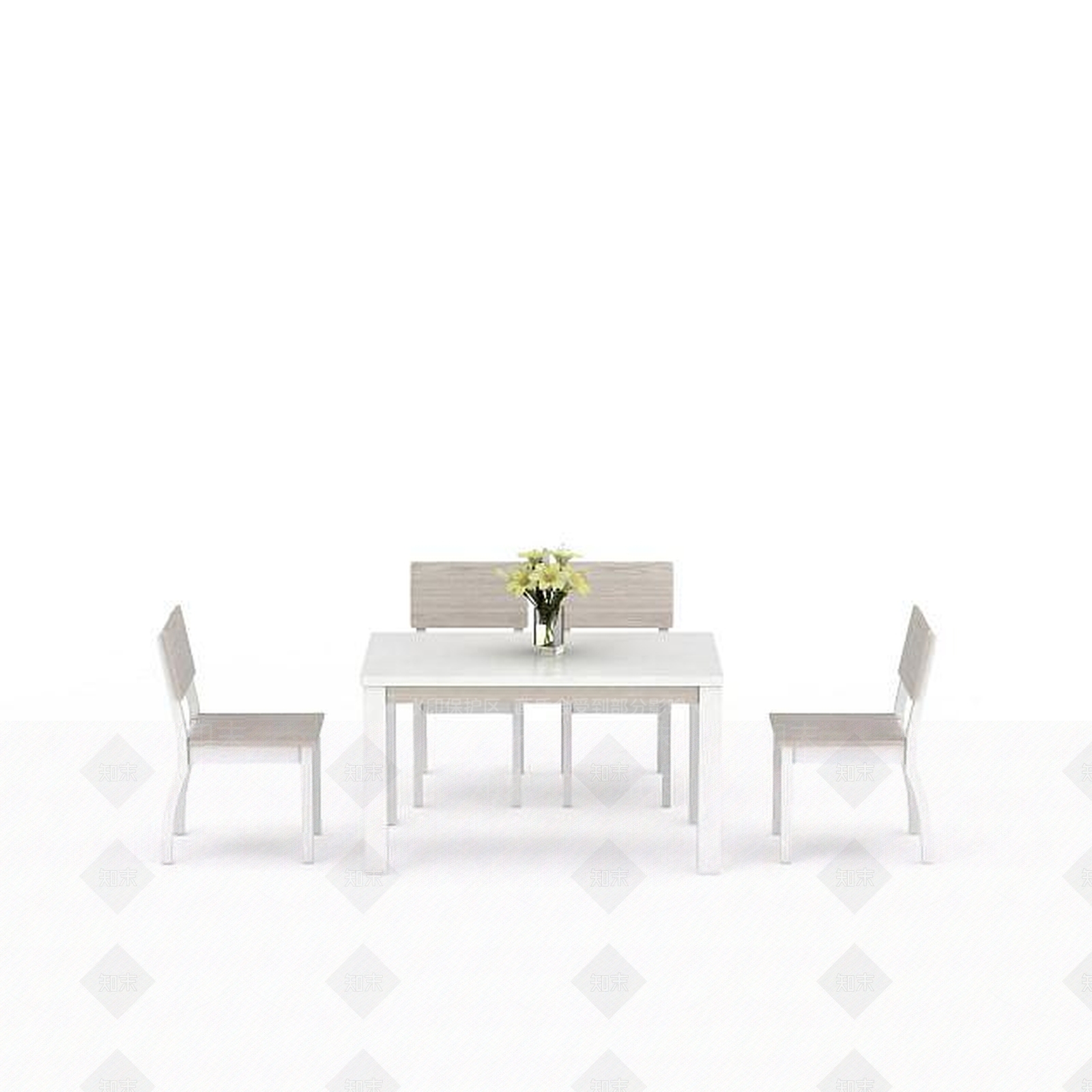 现代书桌椅3D模型下载【ID:1195467381】
