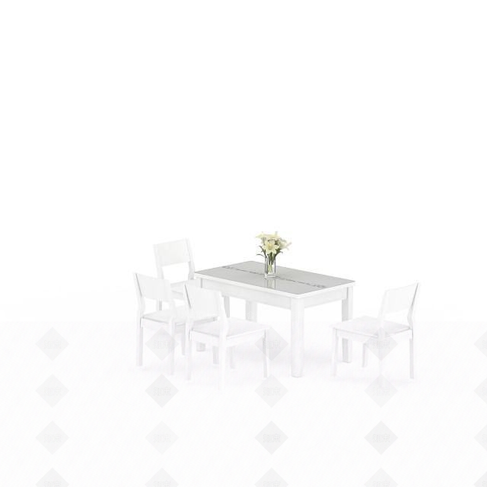 现代书桌椅3D模型下载【ID:1195467382】