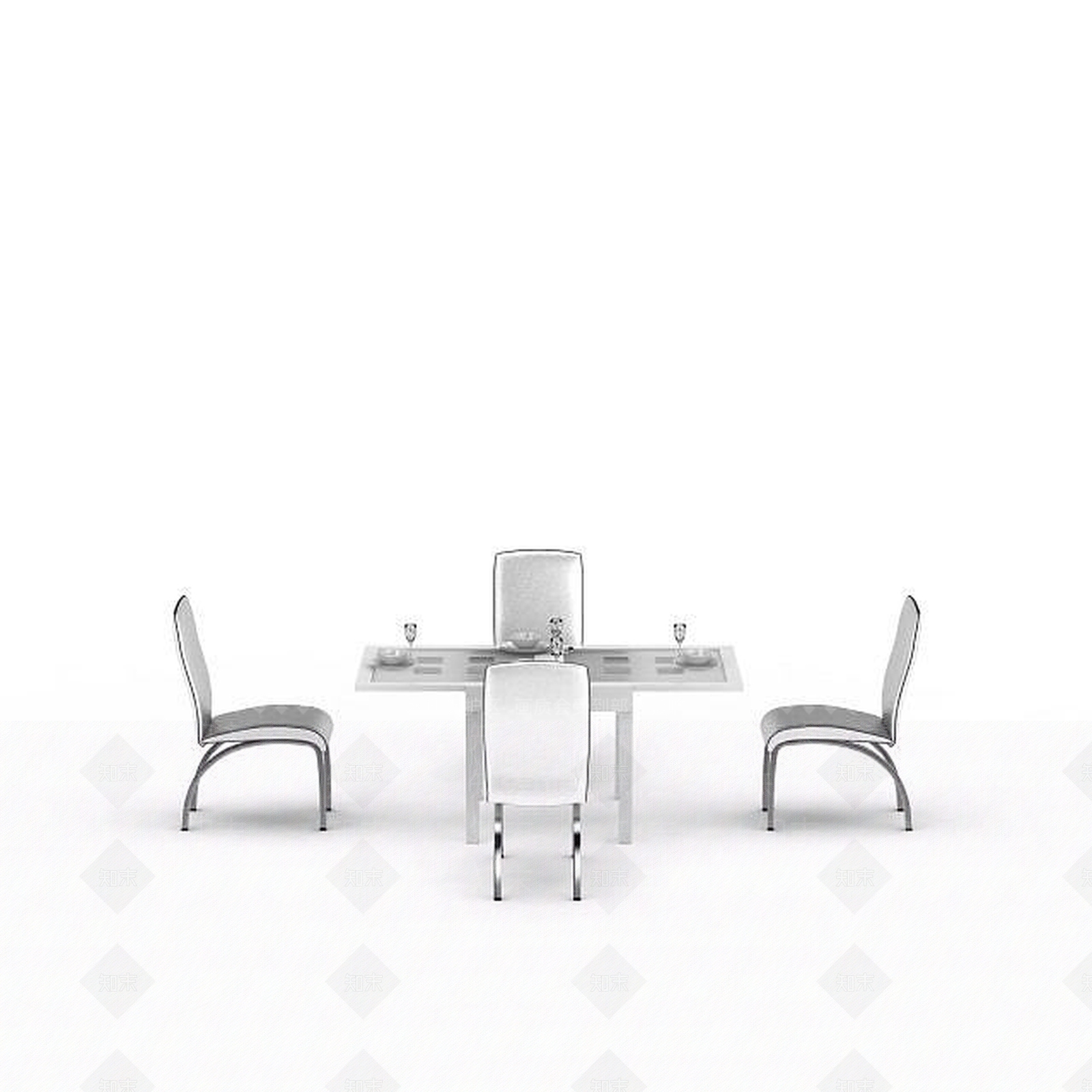 现代书桌椅3D模型下载【ID:1199935969】