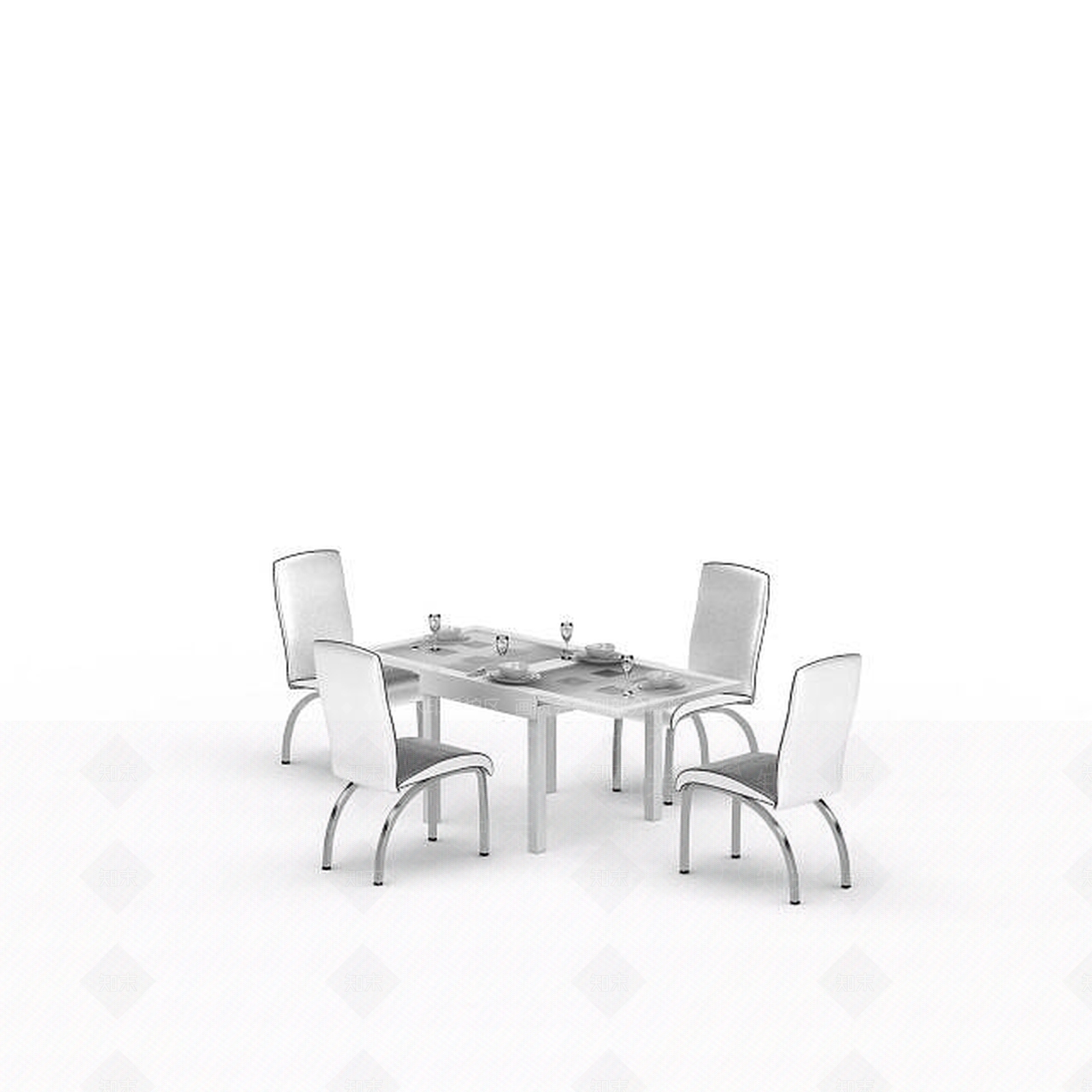 现代书桌椅3D模型下载【ID:1199935969】