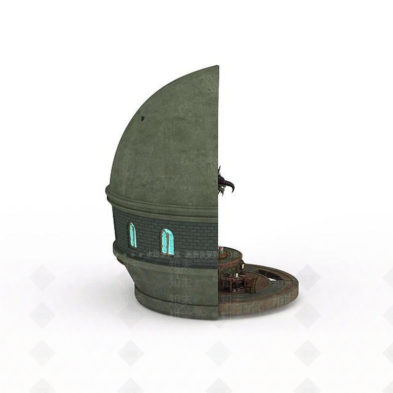 现代办公大厅3D模型下载【ID:1195470564】