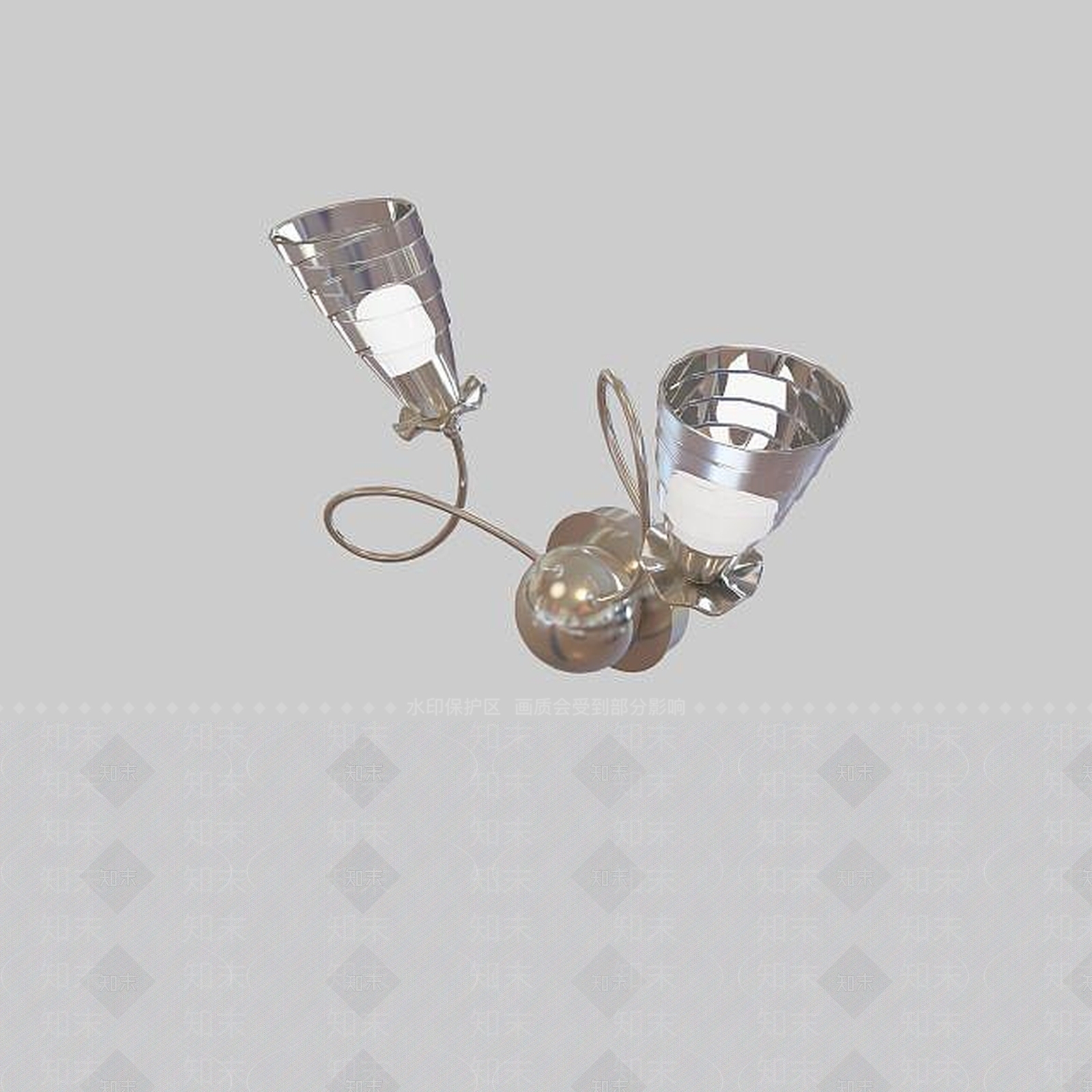 现代精致欧式壁灯3D模型下载【ID:1195471545】