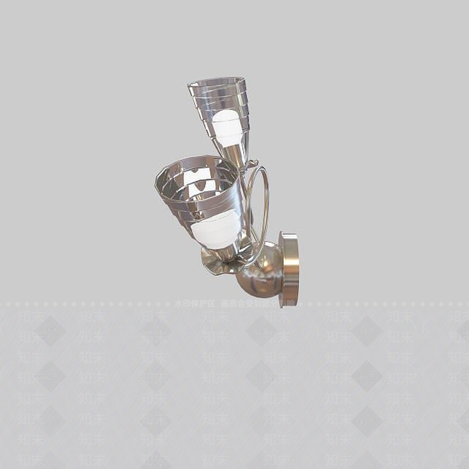 现代精致欧式壁灯3D模型下载【ID:1195471545】