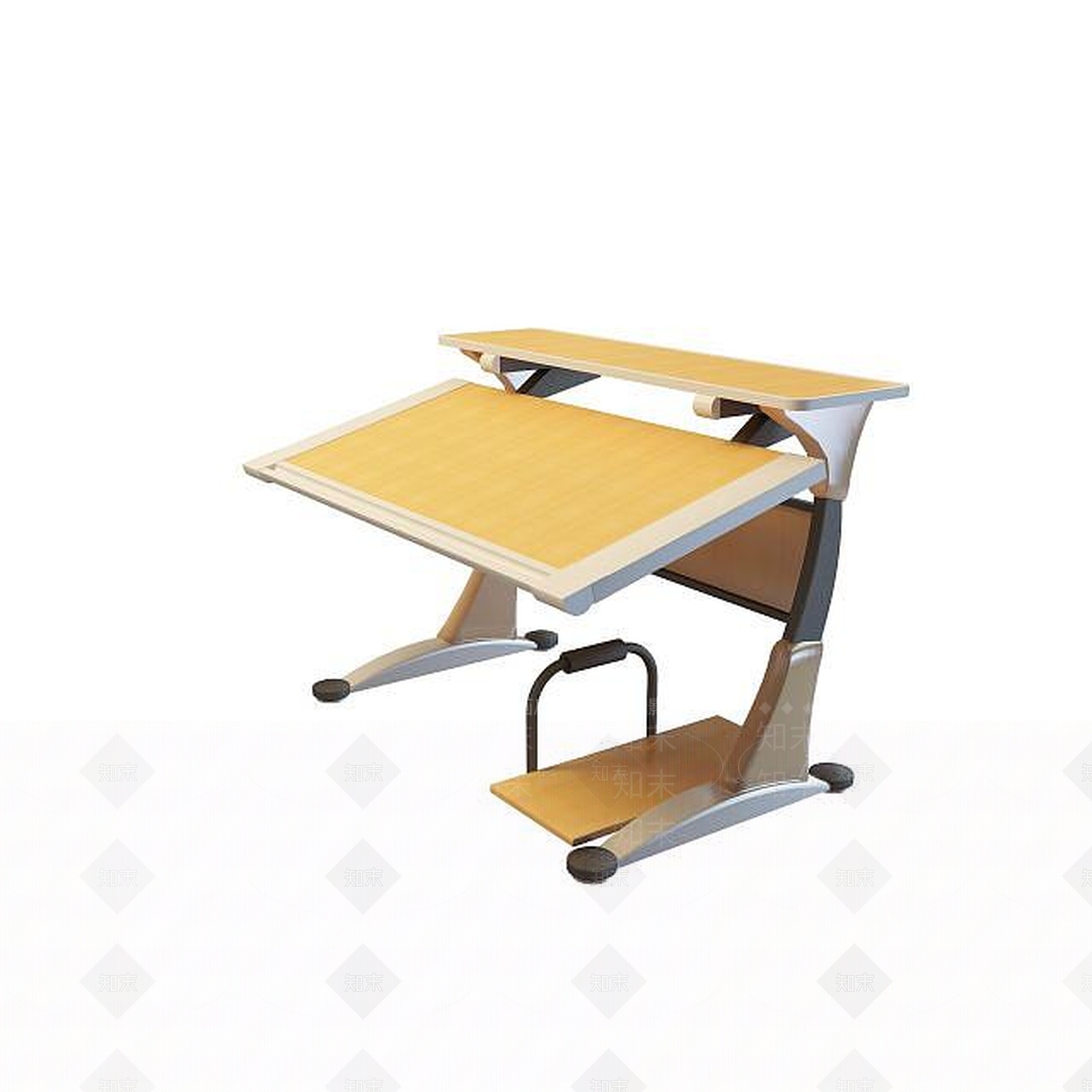 现代简约电脑桌3D模型下载【ID:1195472276】