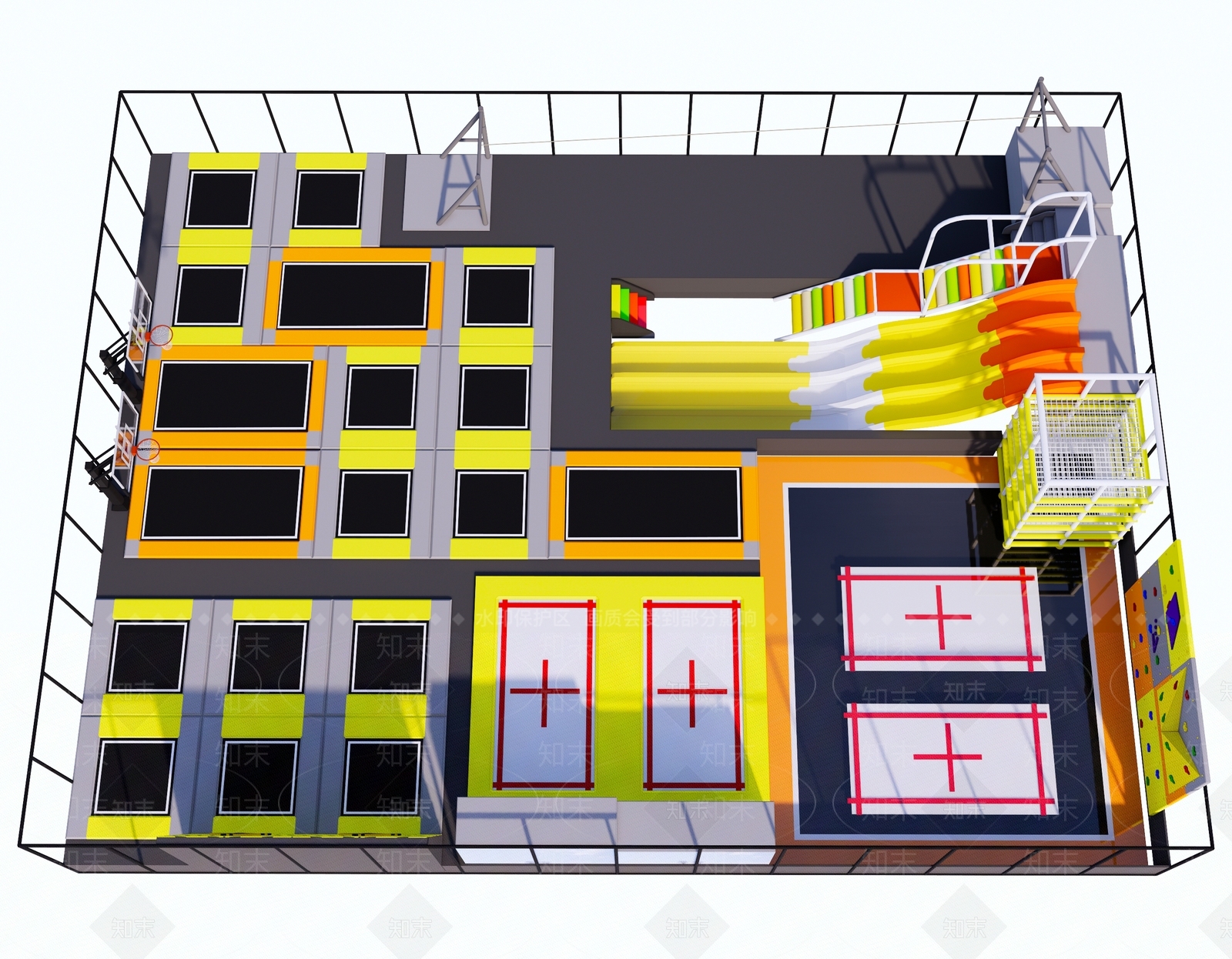 蹦床SU模型下载【ID:1195472310】