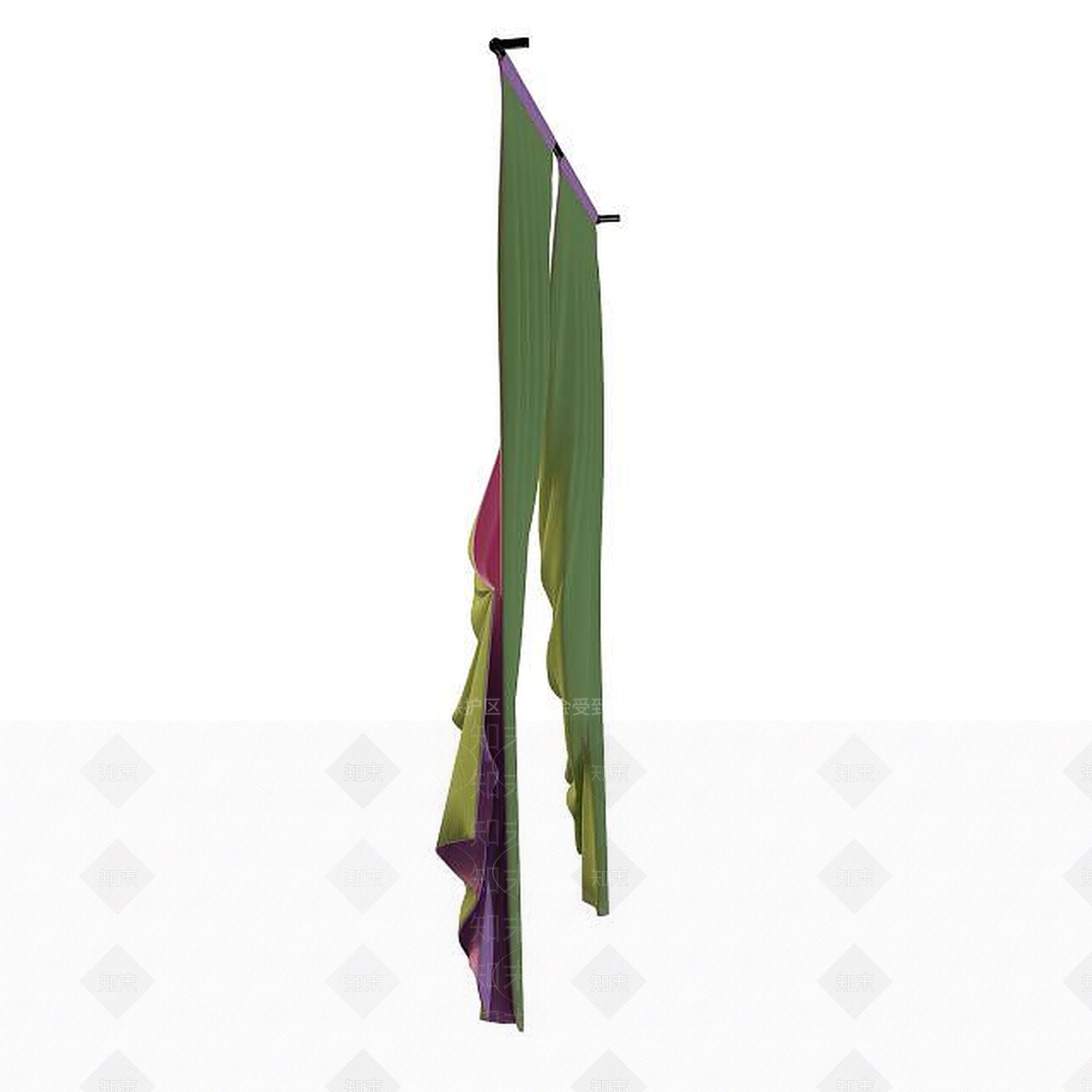 现代遮光窗帘3D模型下载【ID:1195472903】