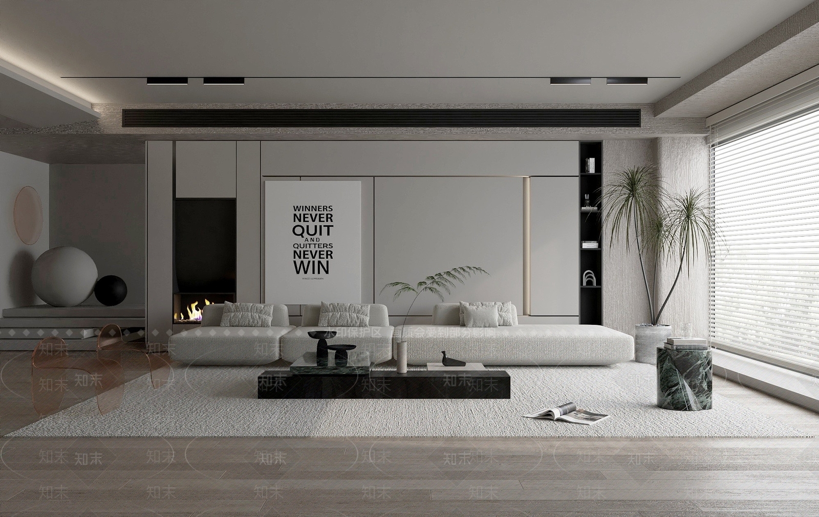 现代小清新客厅3D模型下载【ID:1195474326】