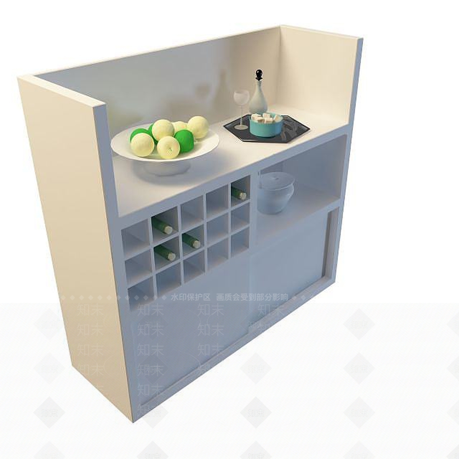 现代酒柜3D模型下载【ID:1195475090】