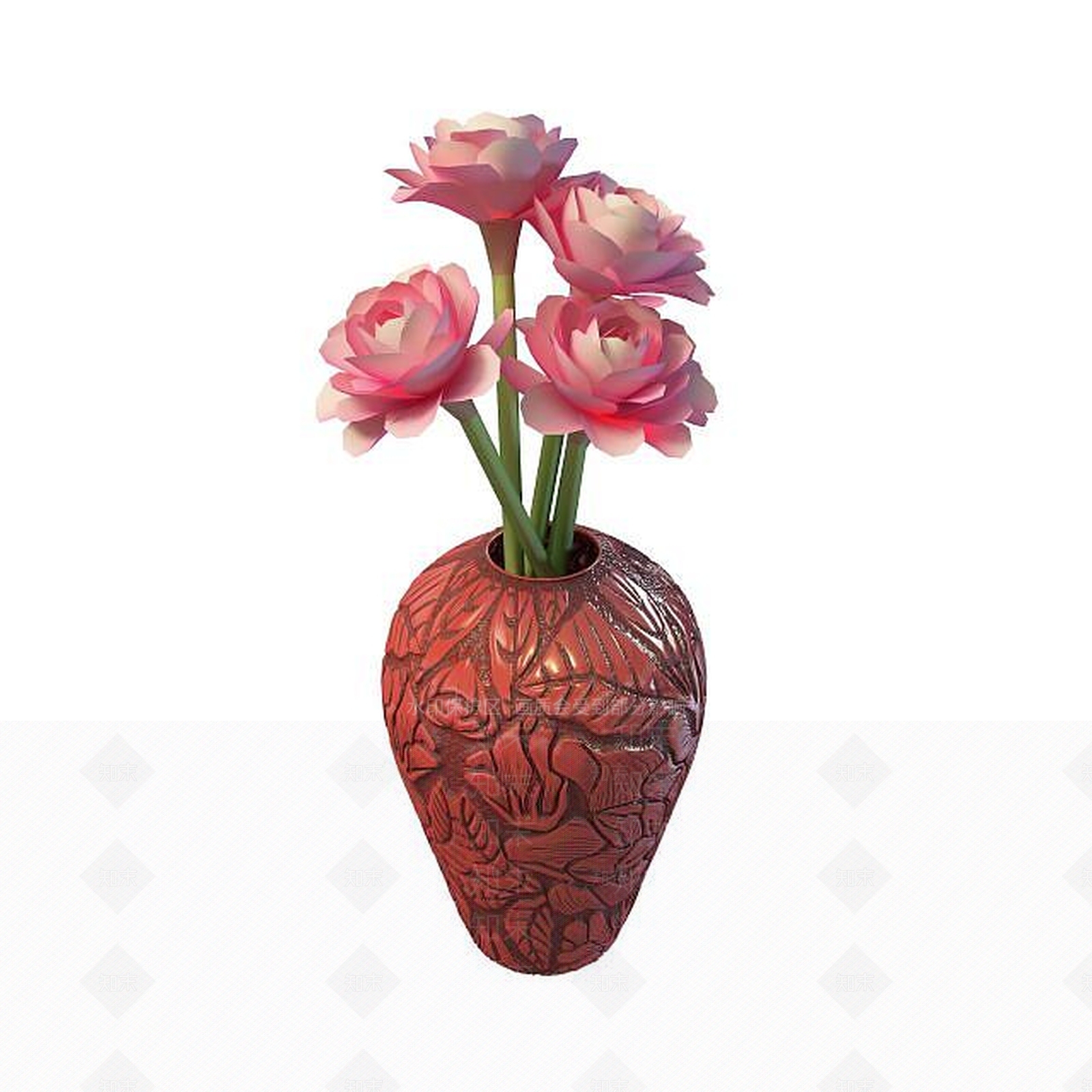 现代雕花陈设品3D模型下载【ID:1195475683】