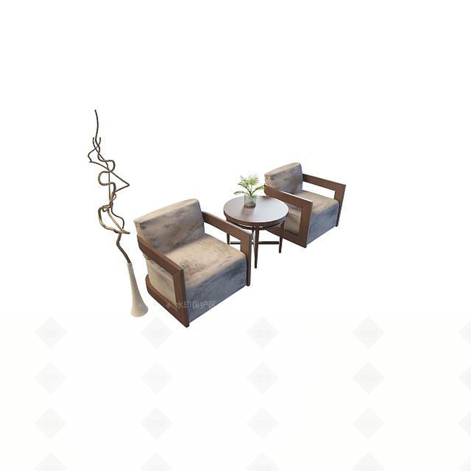 中式商务桌椅3D模型下载【ID:1195475891】