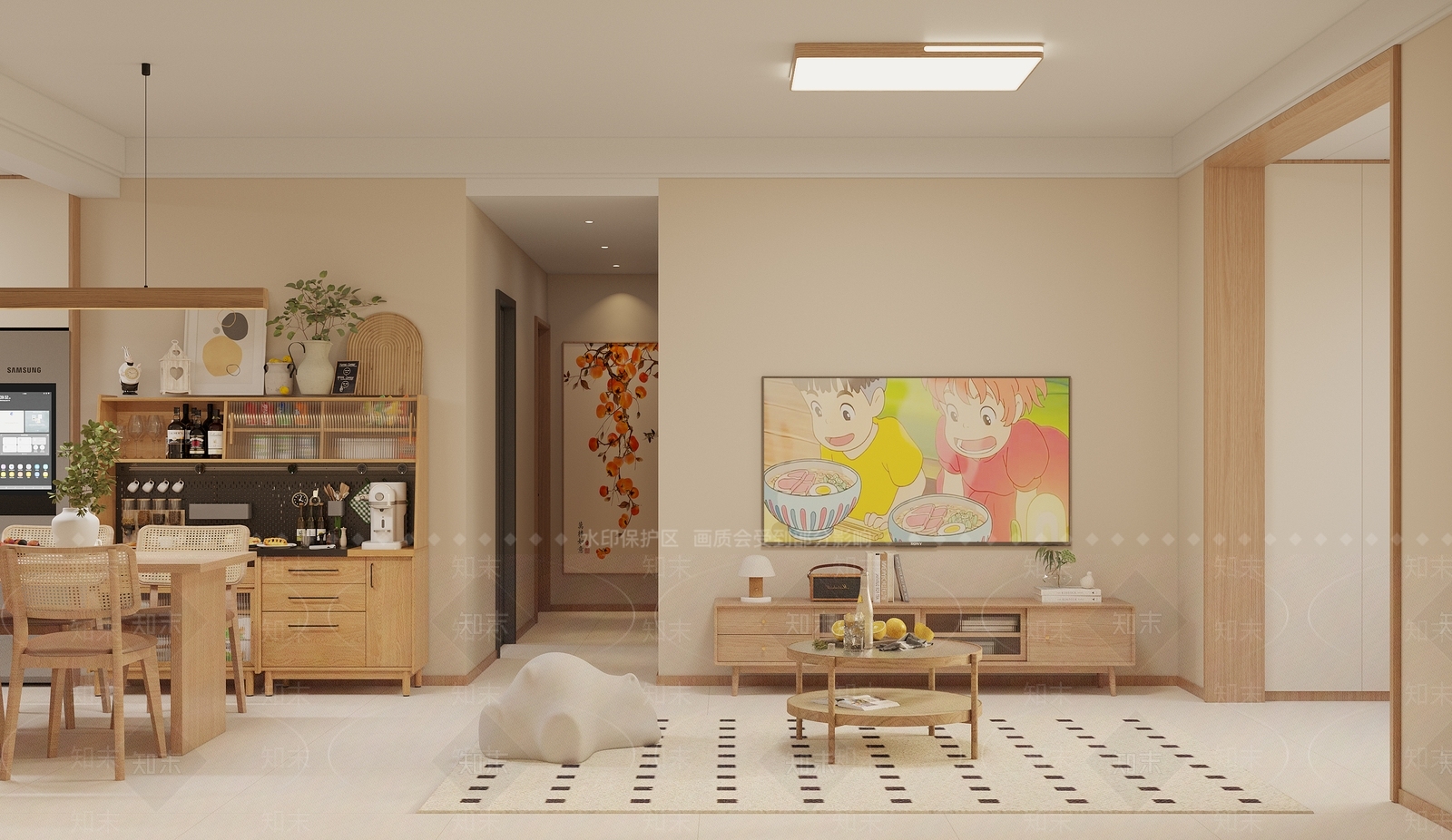组合式餐边柜餐边柜3D模型下载【ID:1227490278】