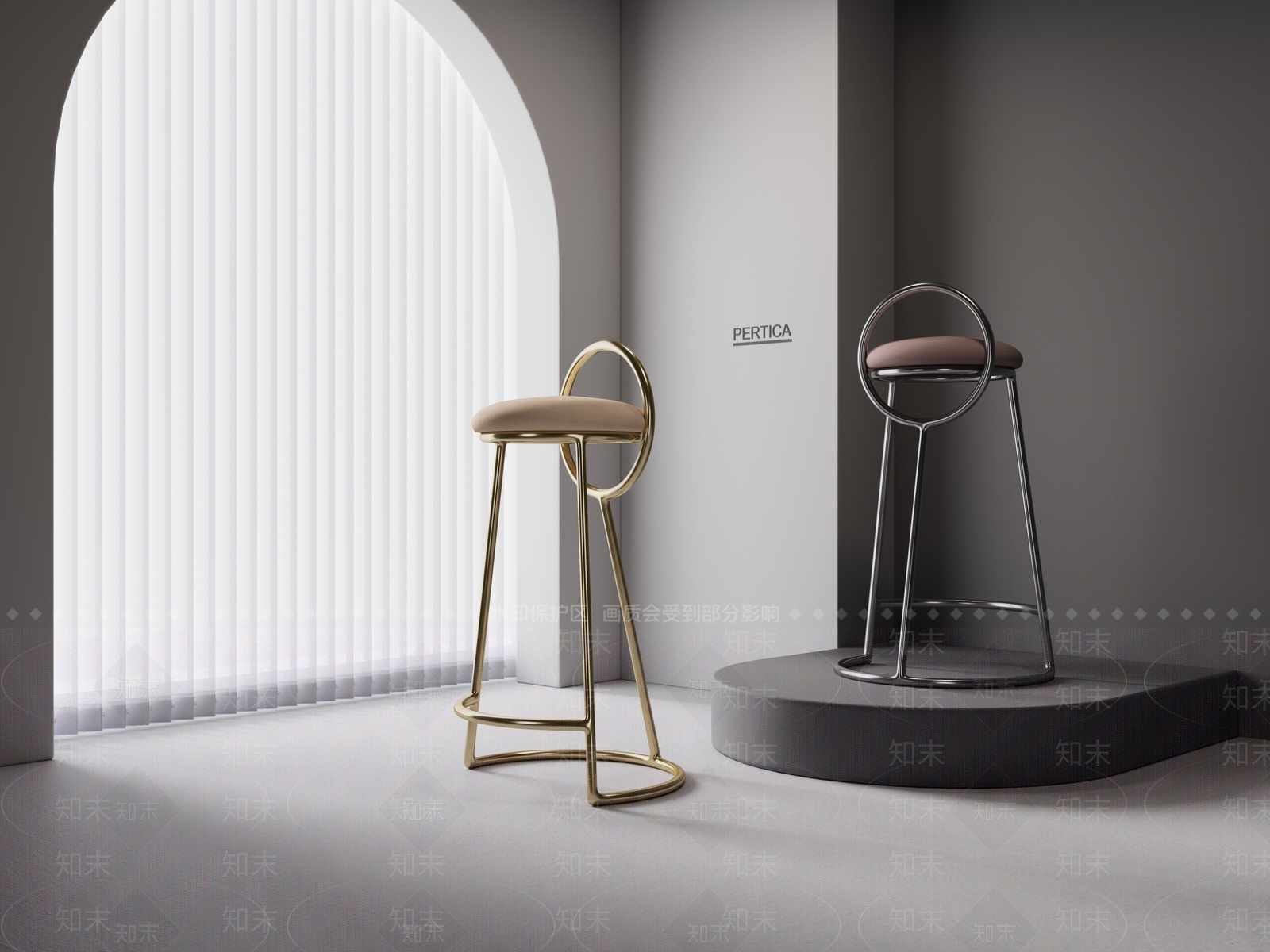 现代简约吧椅3D模型下载【ID:1195479079】