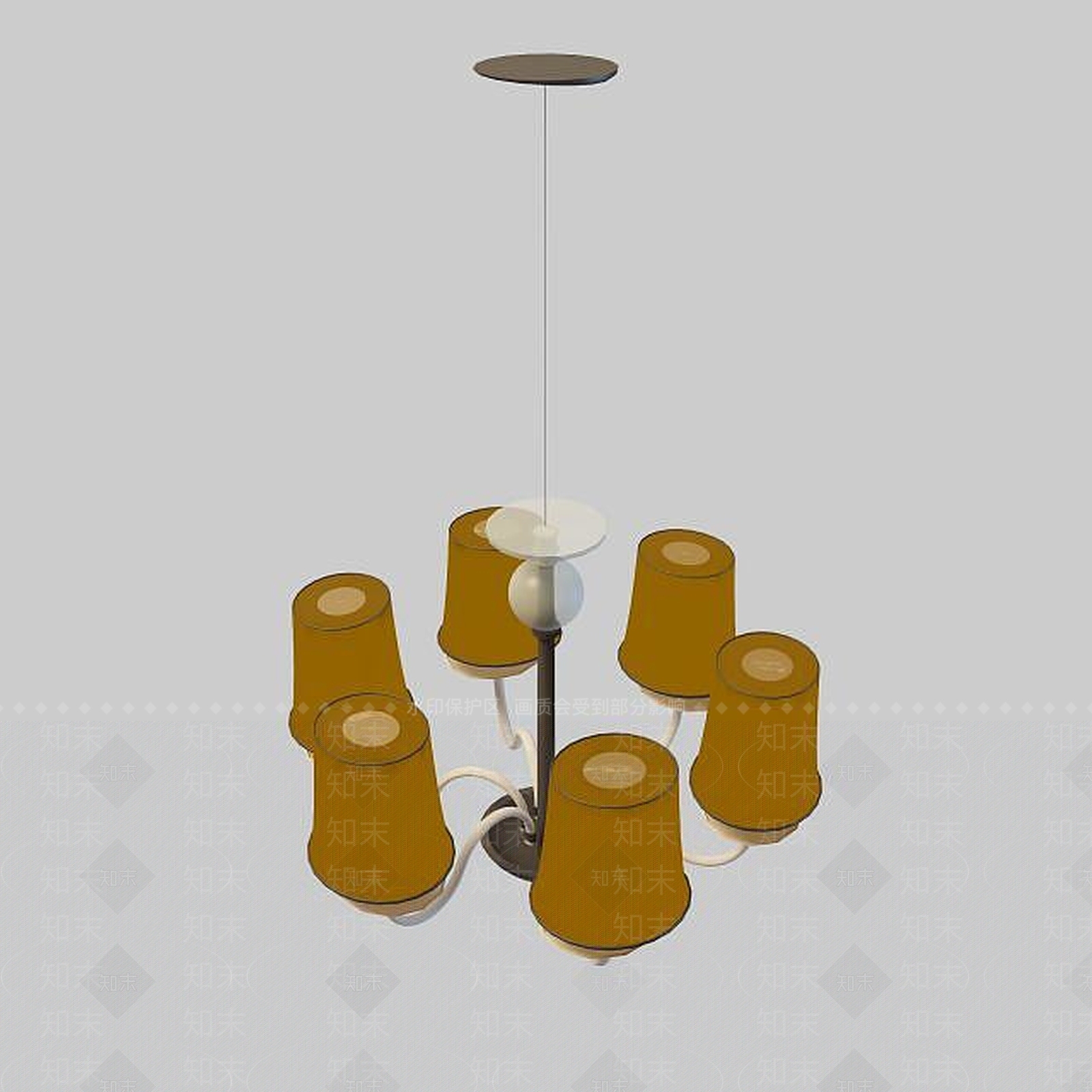 中式餐厅吊灯3D模型下载【ID:1195479291】