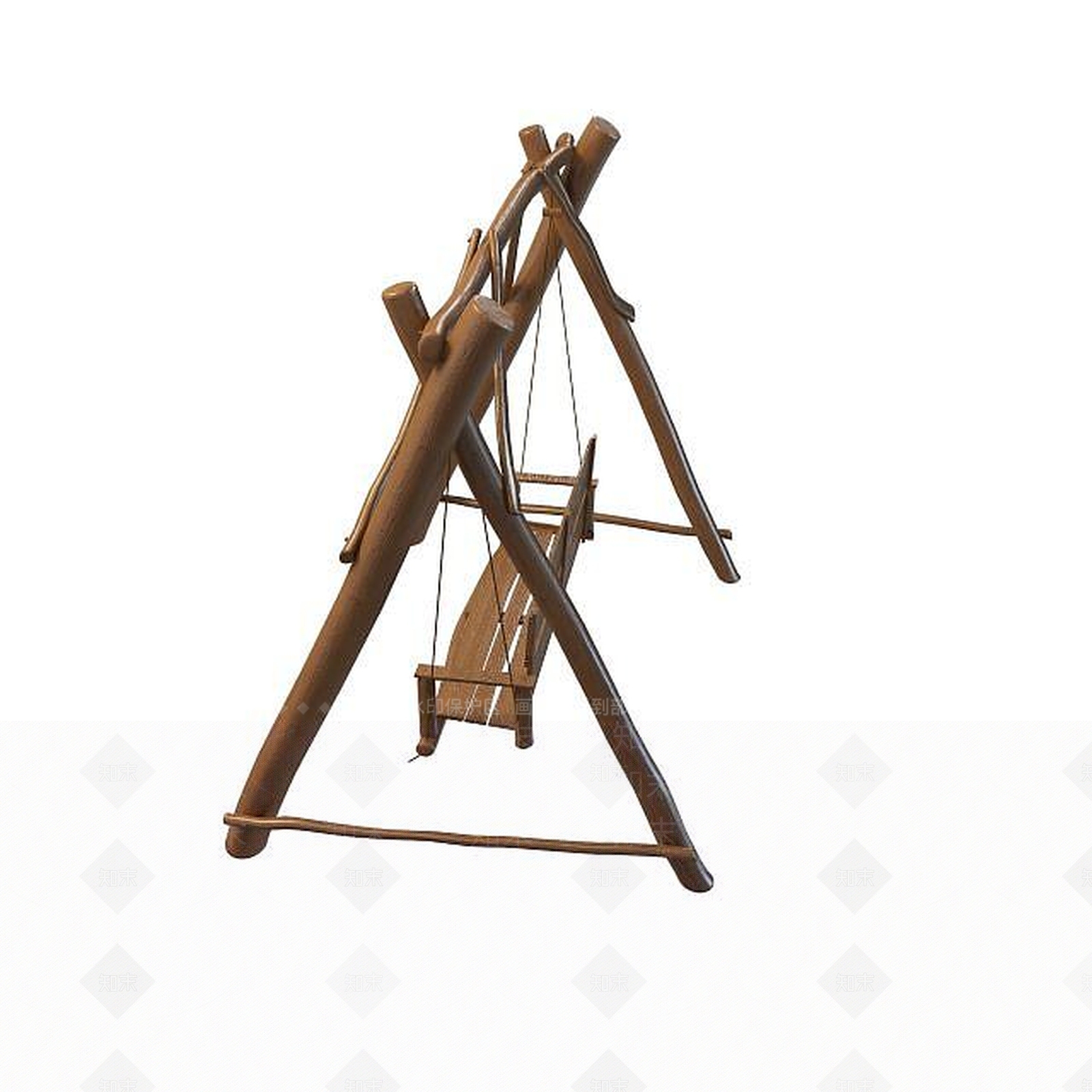 现代秋千椅3D模型下载【ID:1195480646】