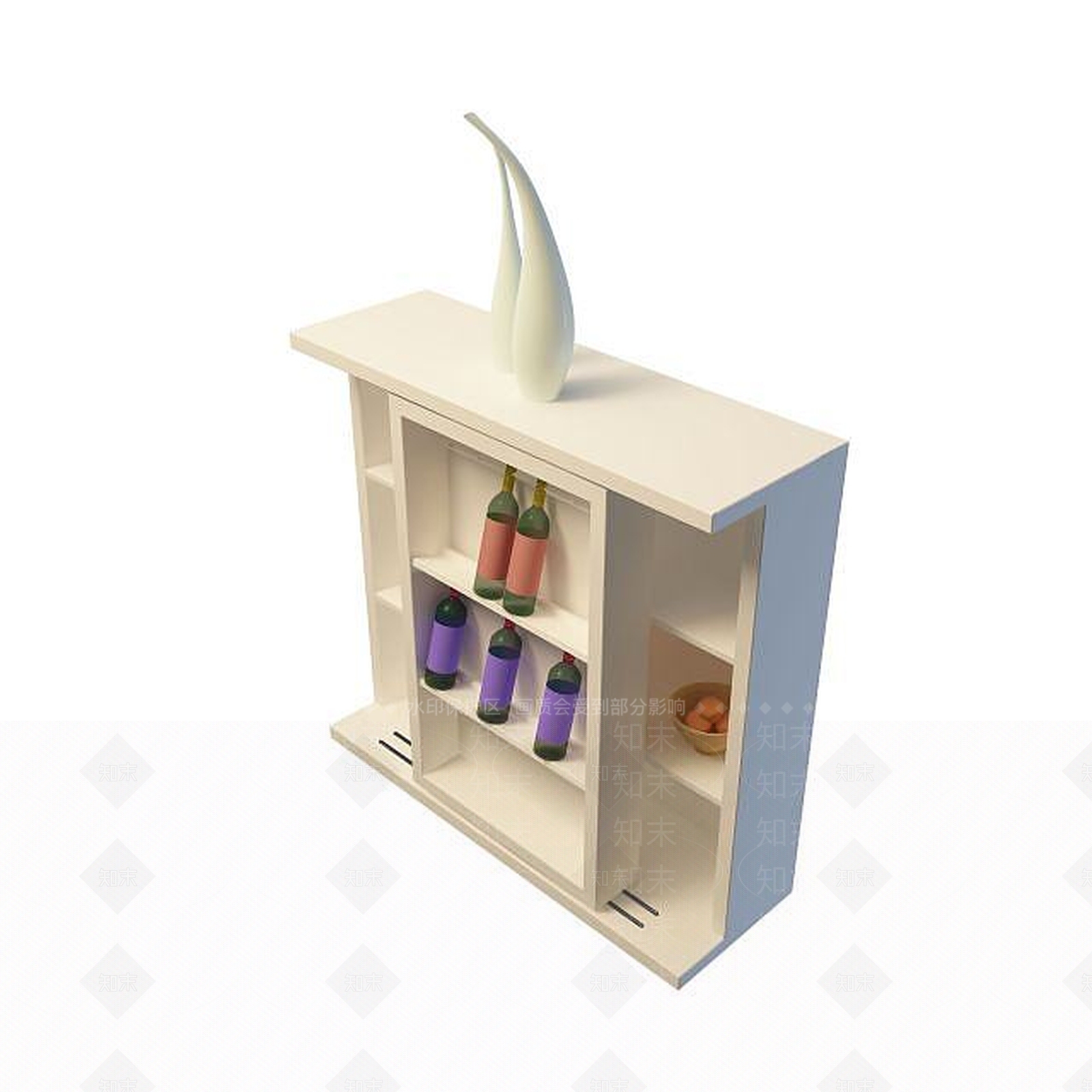 现代时尚酒柜3D模型下载【ID:1195480987】