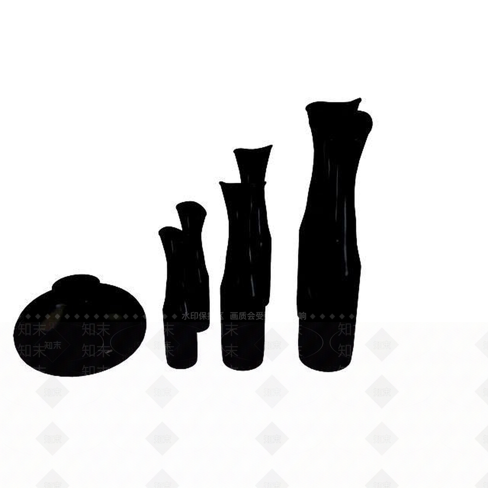 现代玻璃花瓶3D模型下载【ID:1195481792】