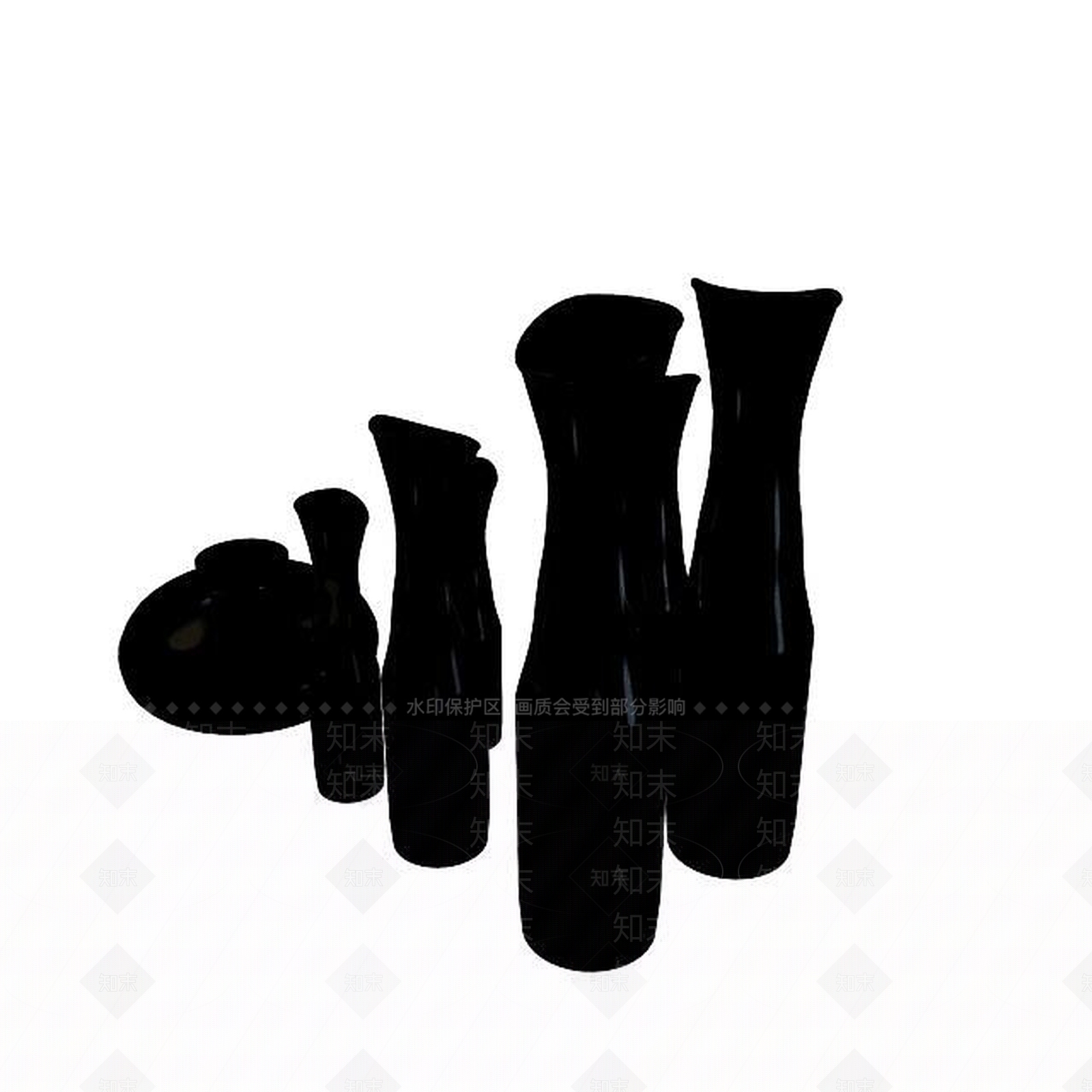 现代玻璃花瓶3D模型下载【ID:1195481792】