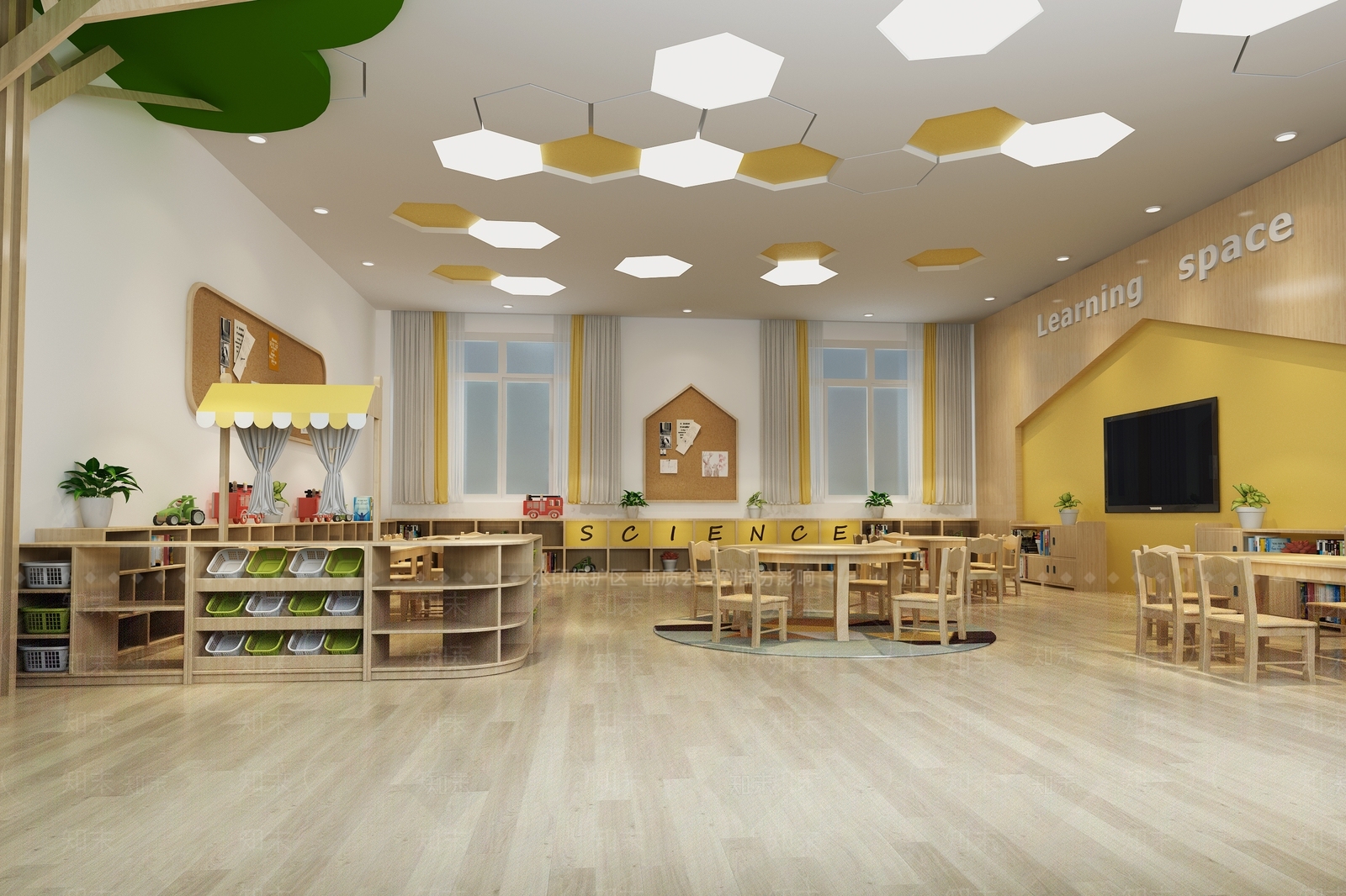 现代幼儿园3D模型下载【ID:1195483297】