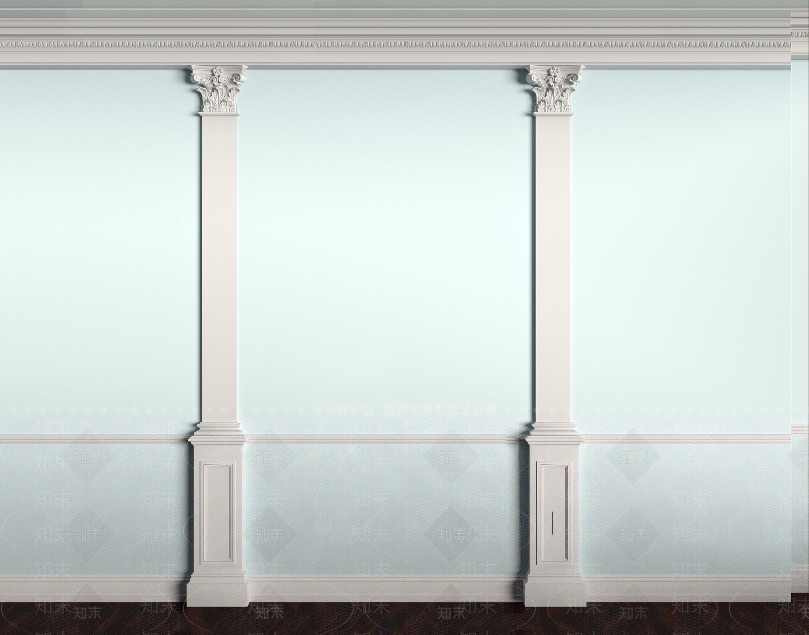 欧式古典欧式石膏罗马柱3D模型下载【ID:1195483417】