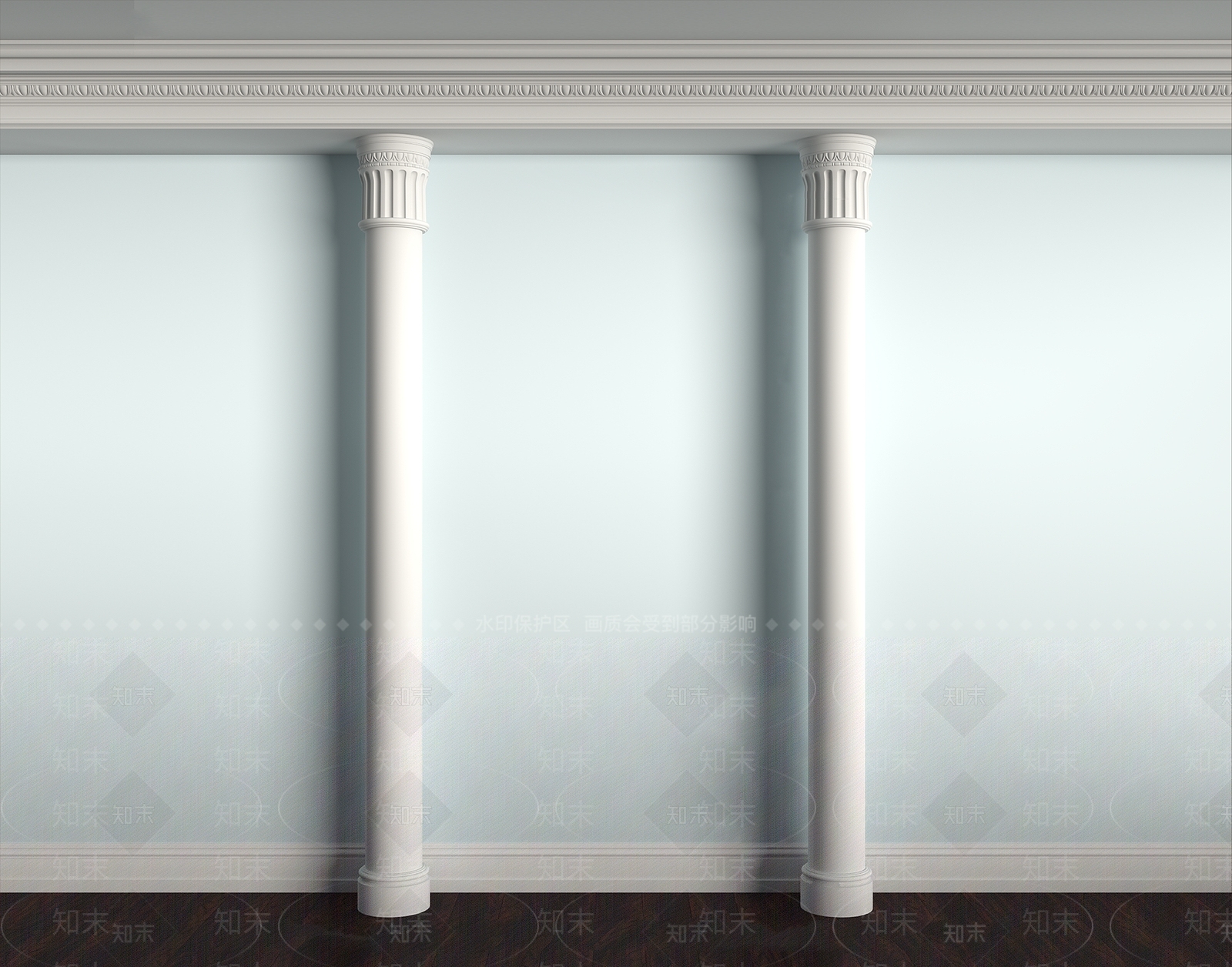 欧式古典欧式石膏罗马柱3D模型下载【ID:1195483489】