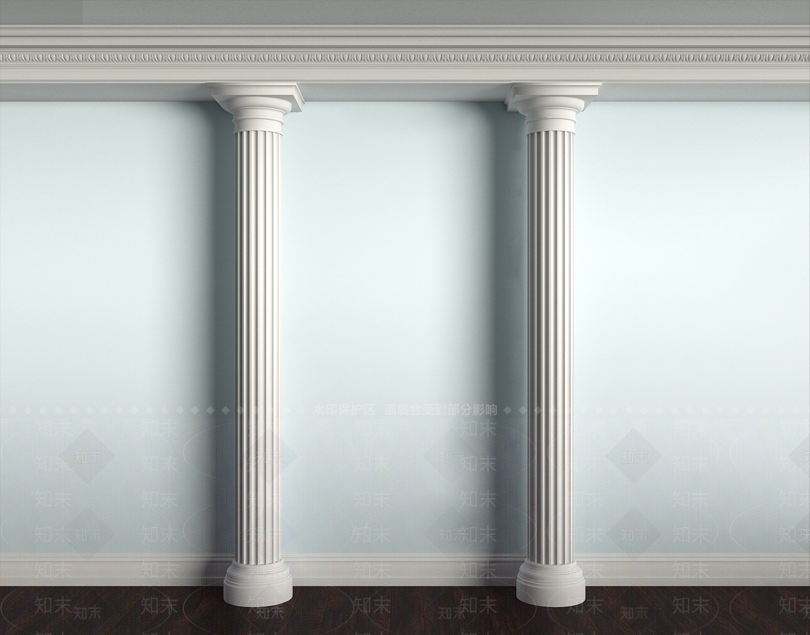 欧式古典欧式石膏罗马柱3D模型下载【ID:1195483596】