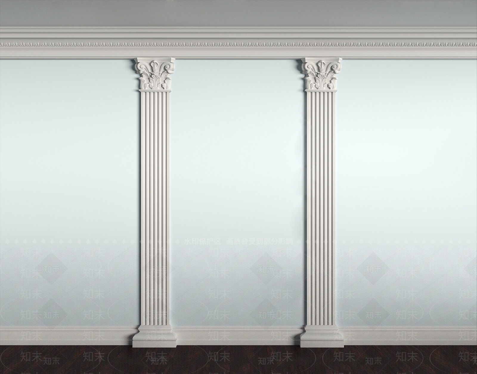 欧式古典欧式石膏罗马柱3D模型下载【ID:1195483648】