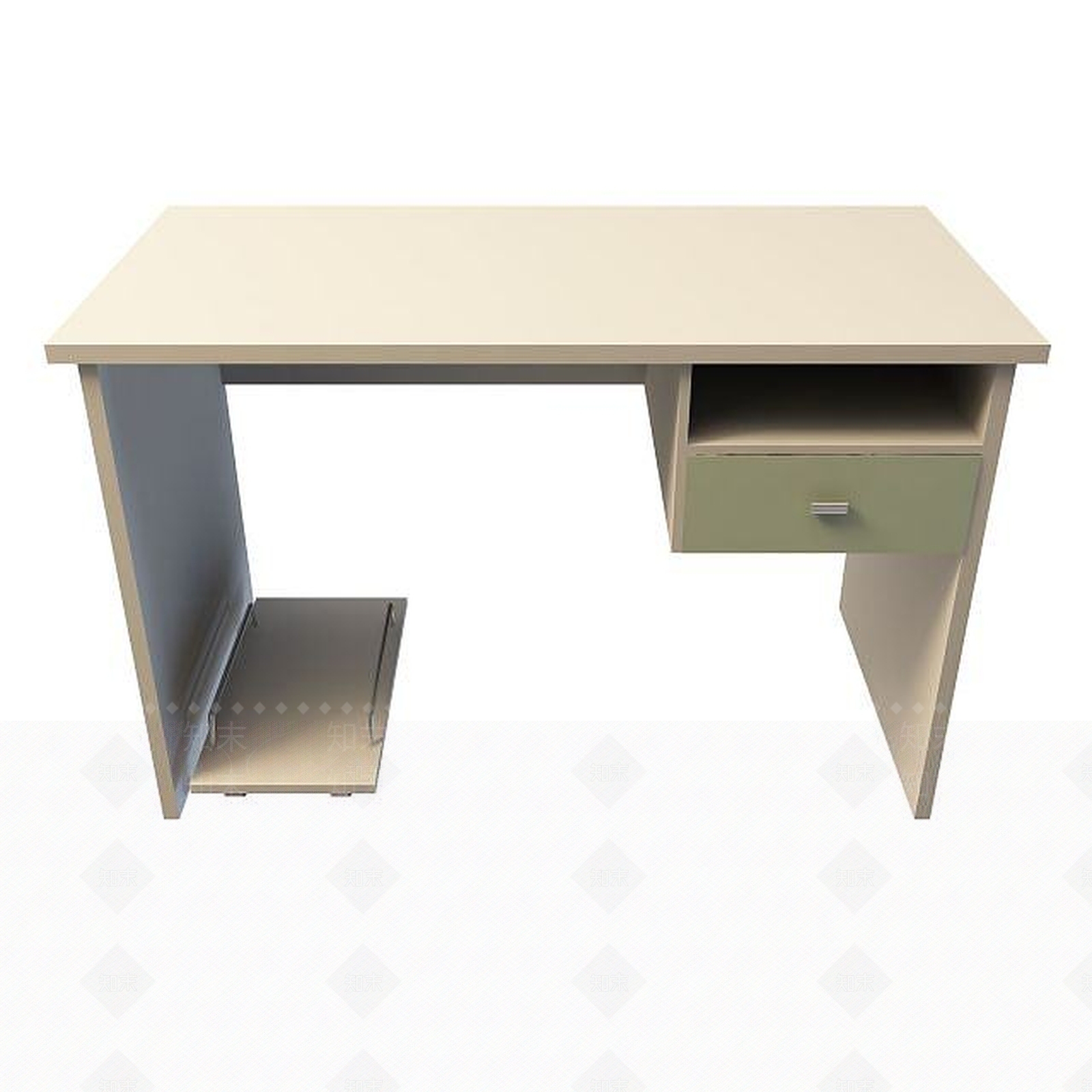 现代单体电脑桌3D模型下载【ID:1195484236】