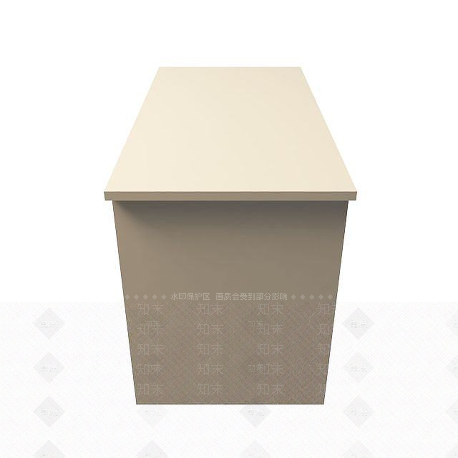 现代单体电脑桌3D模型下载【ID:1195484236】
