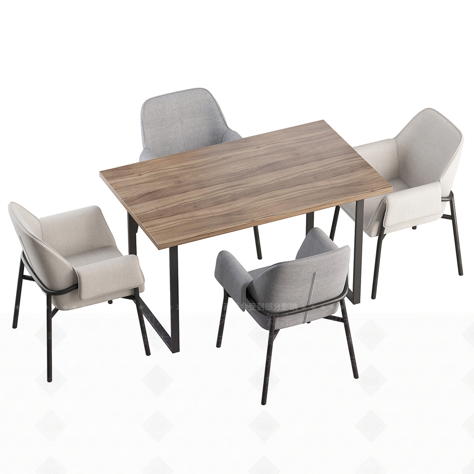 现代欧式办公桌3D模型下载【ID:1195484826】