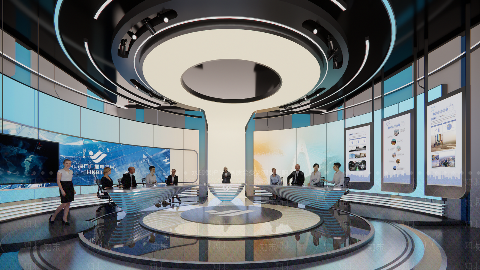 现代科技展厅SU模型下载【ID:1195486081】