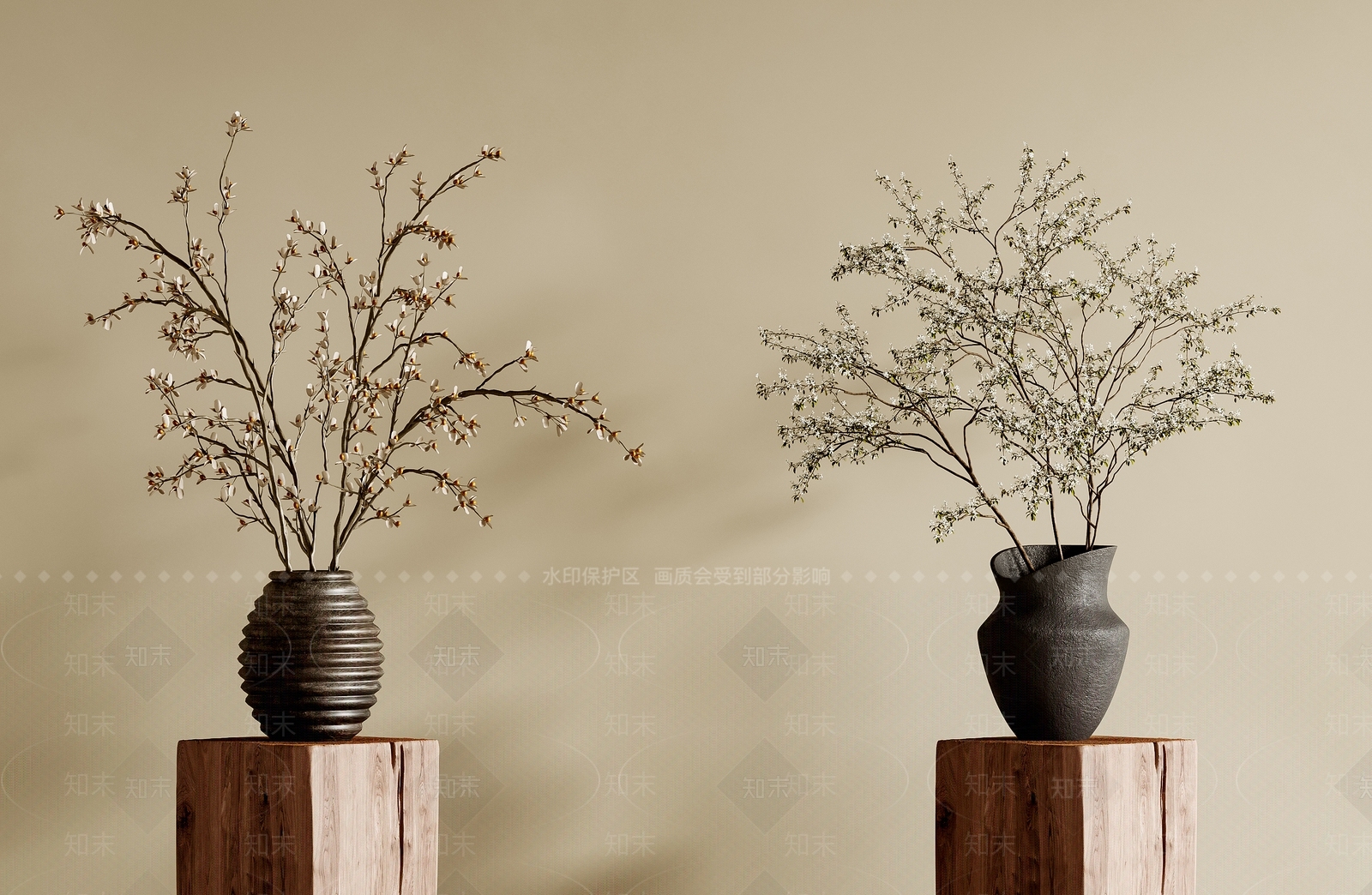 侘寂中古花瓶3D模型下载【ID:1195487197】