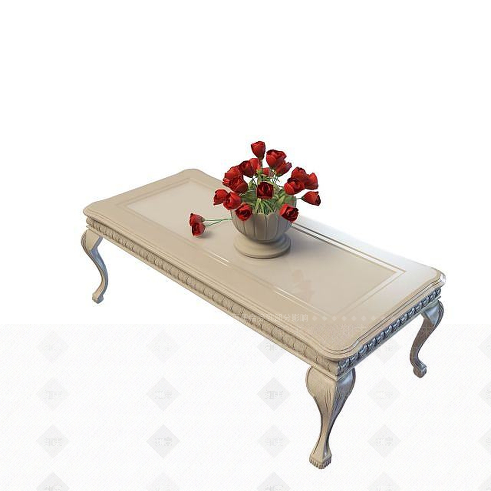 欧式古典欧式橡木客厅桌3D模型下载【ID:1195485948】