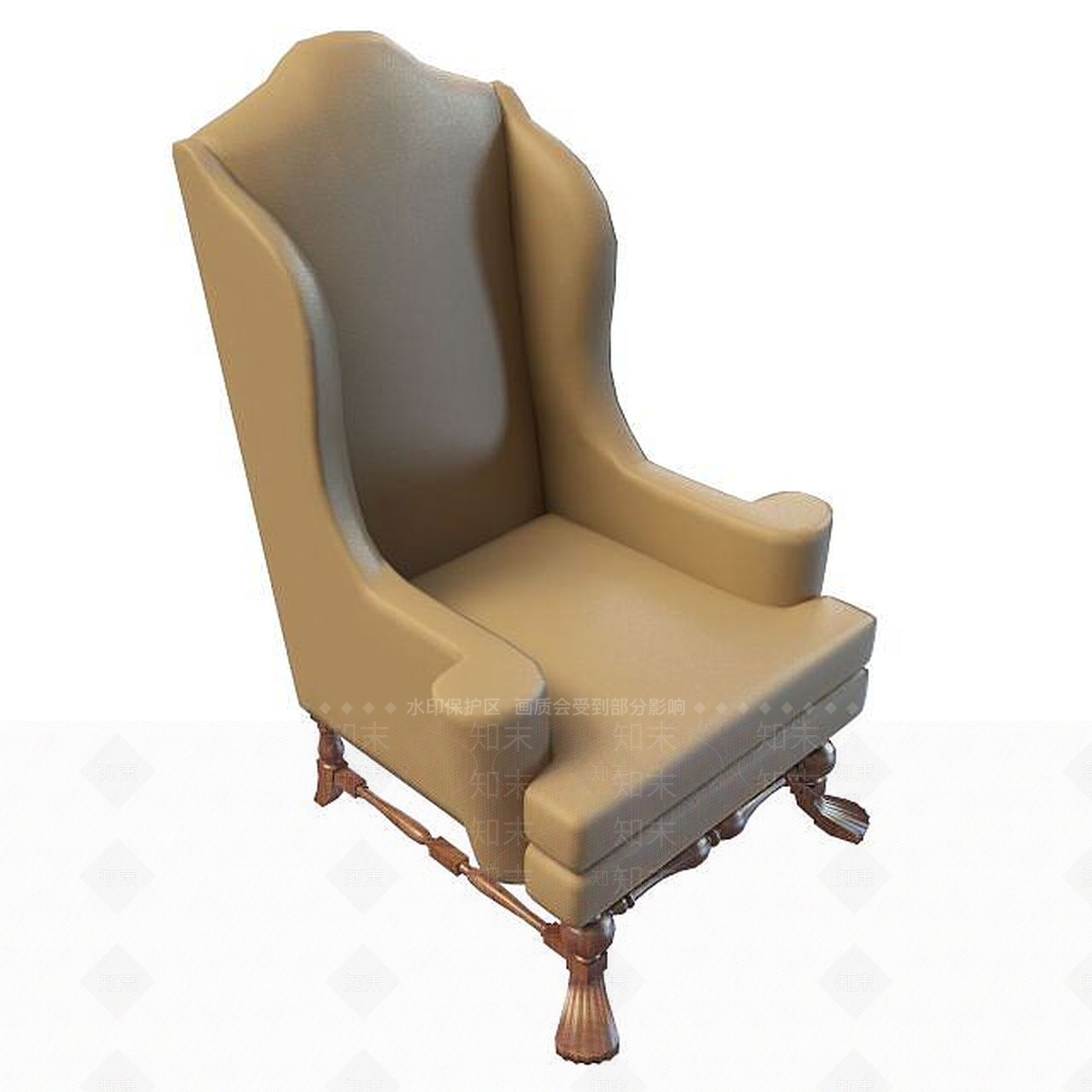 现代单人沙发3D模型下载【ID:1195487071】