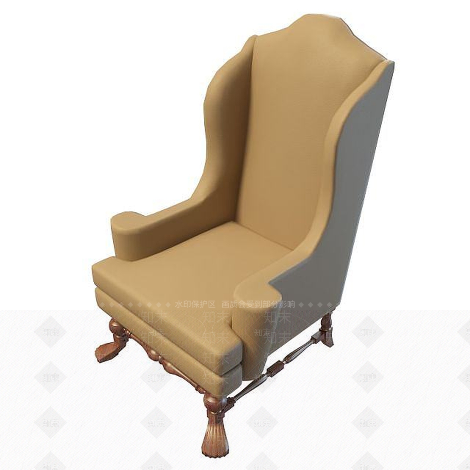 现代单人沙发3D模型下载【ID:1195487071】